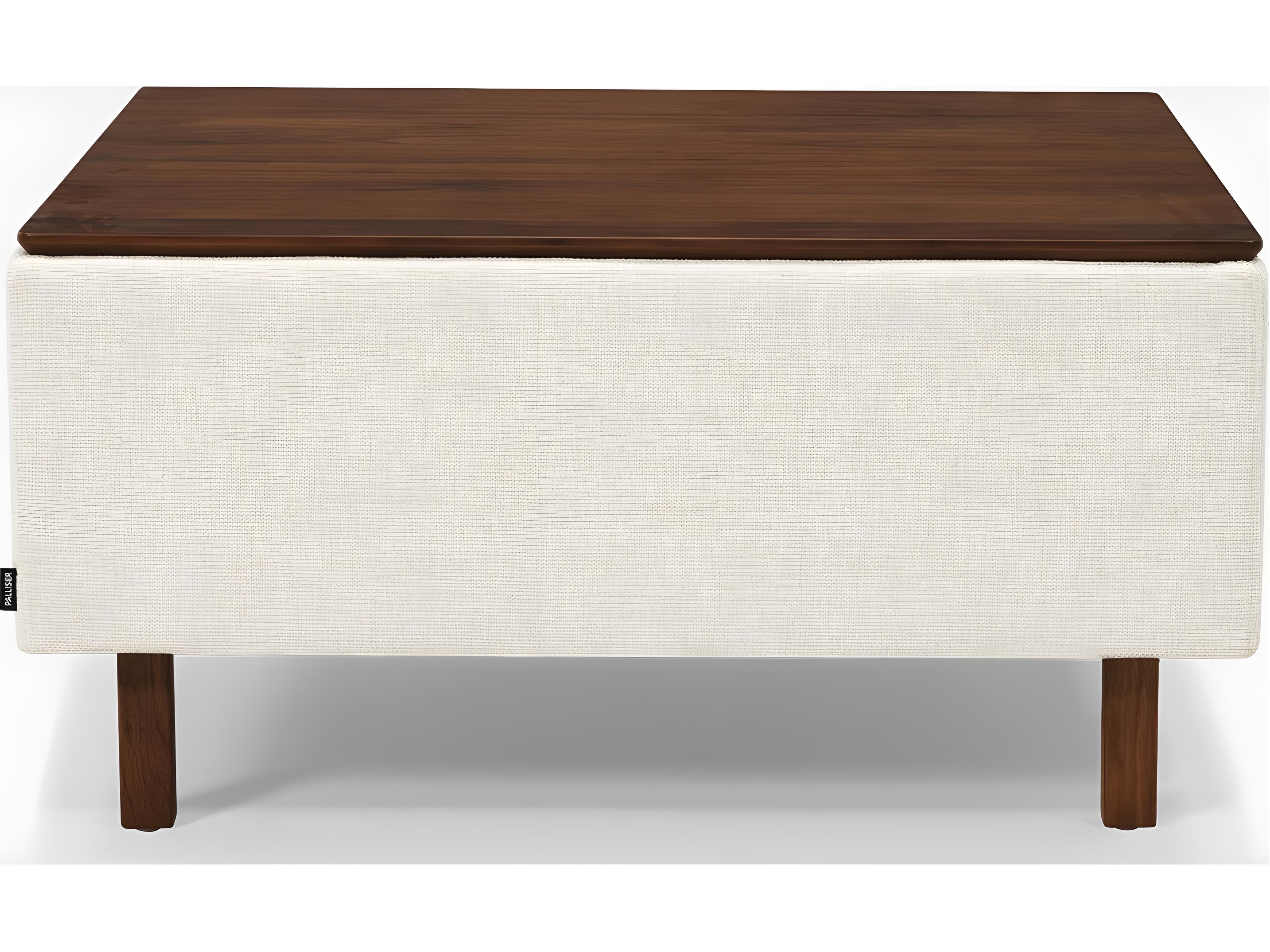 Palliser Brookes Leather Upholstery Table Top Ottoman (No Storage)