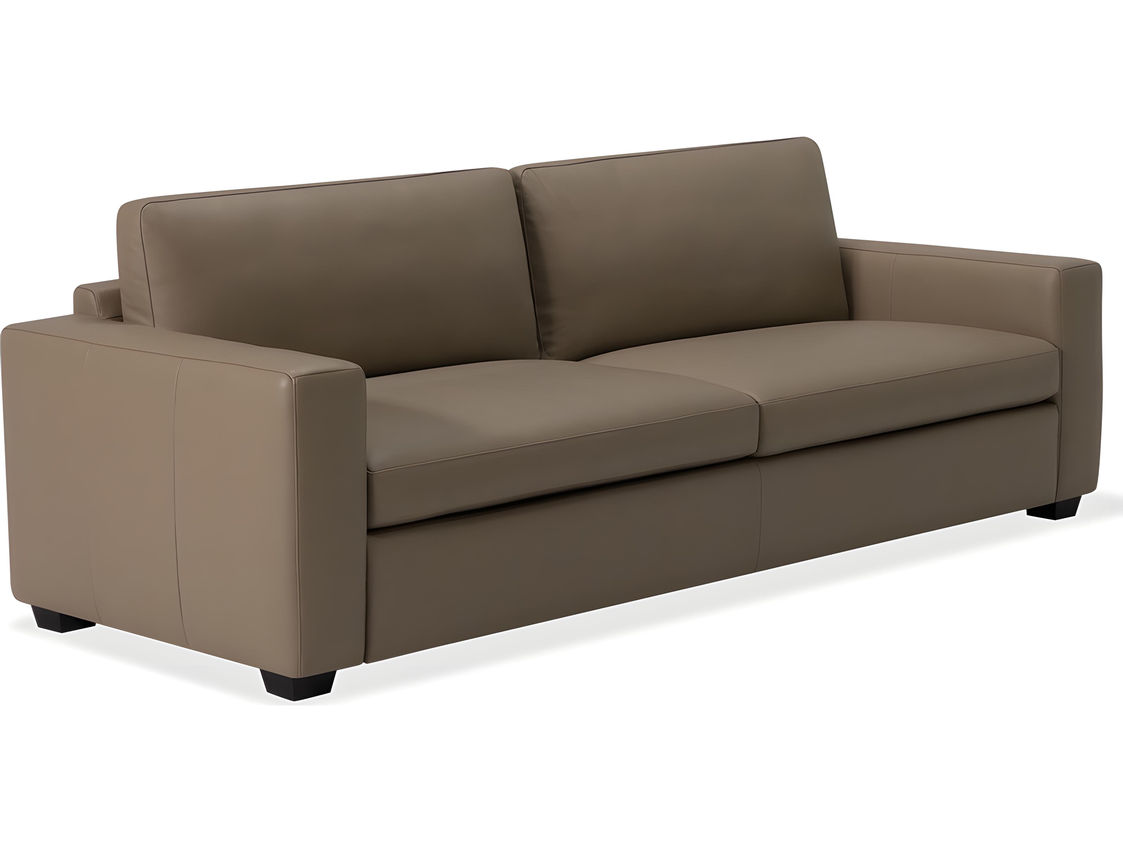 Ensemble Track Arm Leather Upholstery Apartment Sofa
