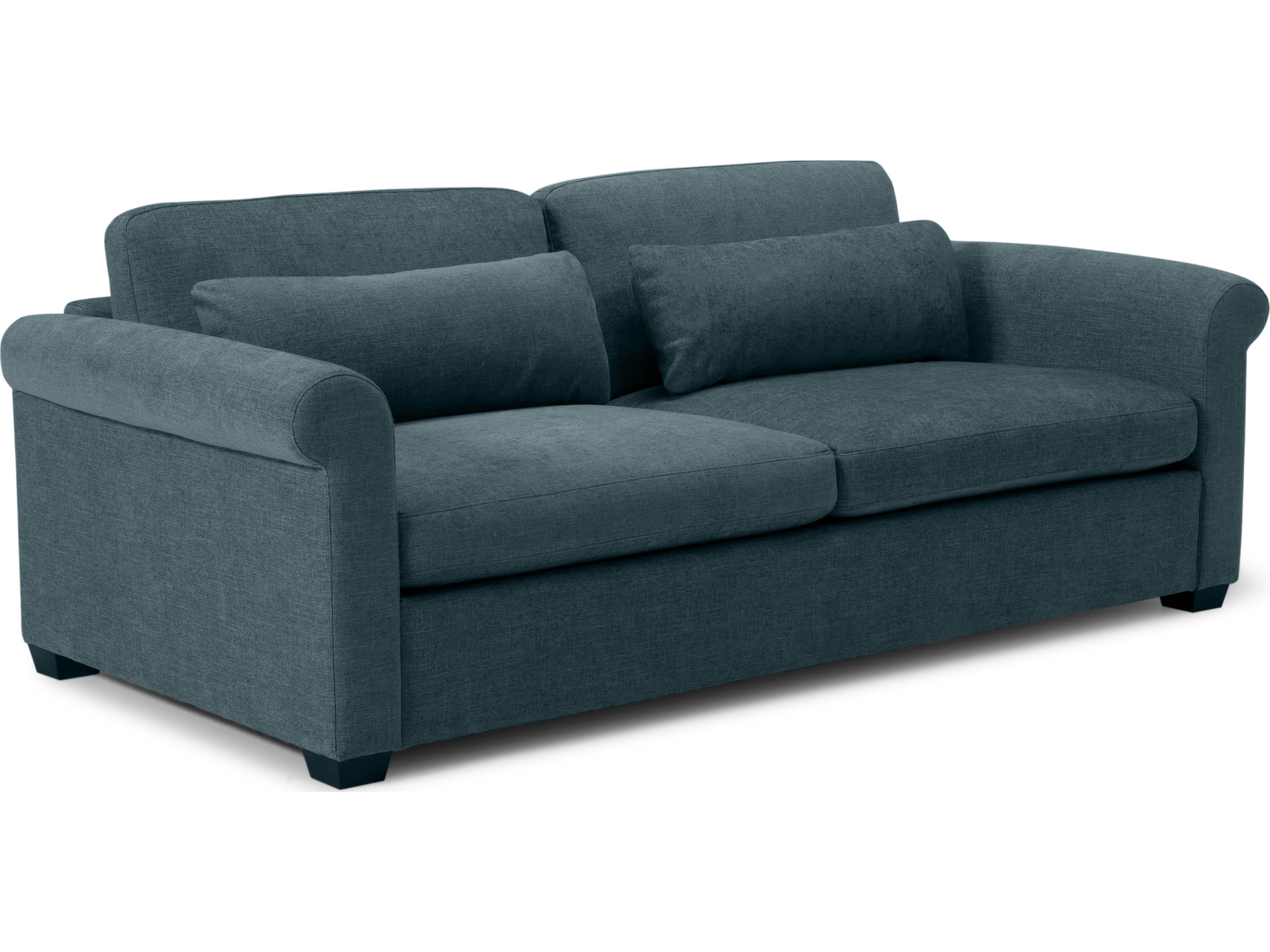 Ensemble Max Roll Arm Leather Upholstery Studio Sofa