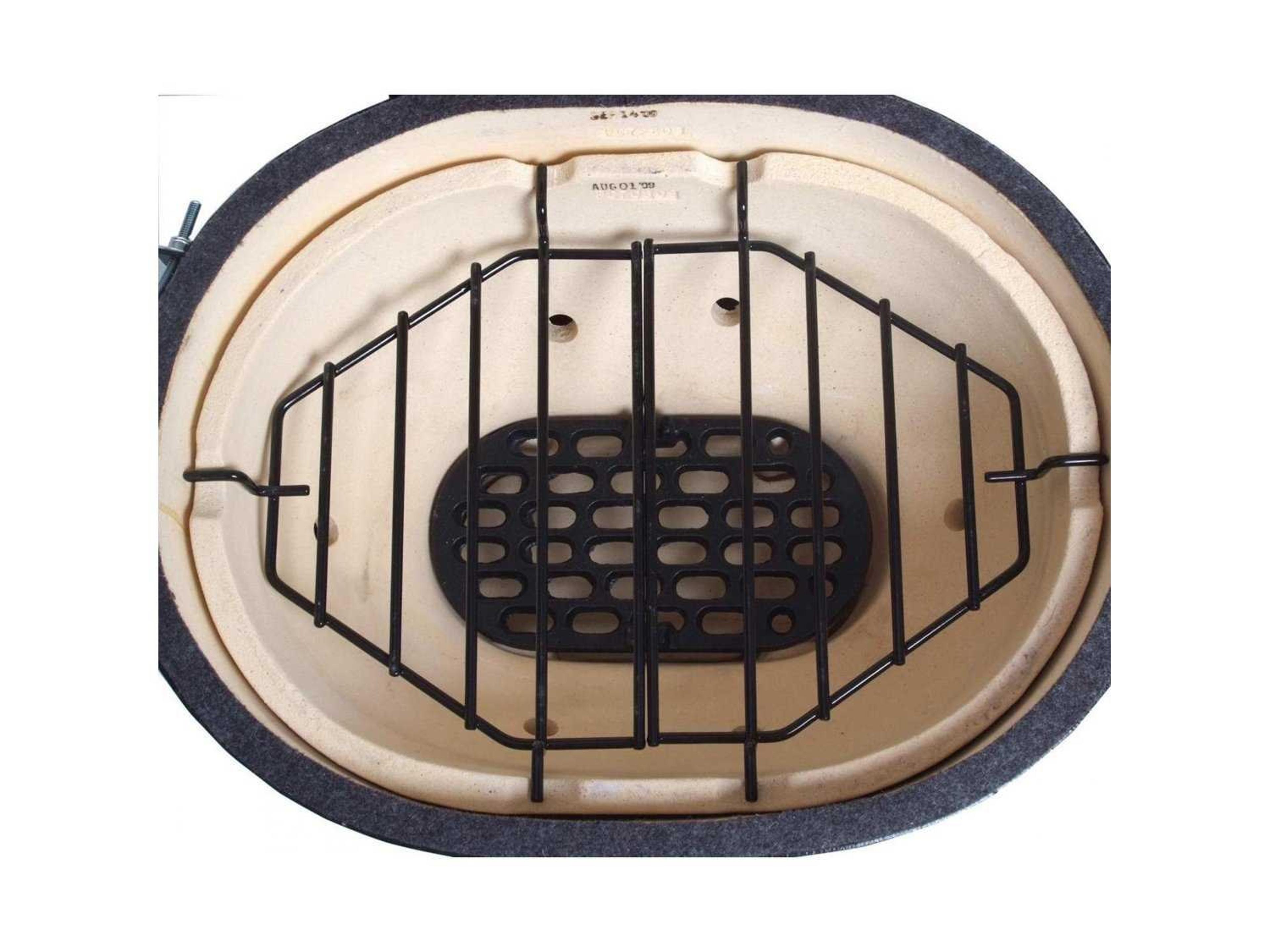 Primo Two Piece Heat Deflector Rack/Drip Pan Rack for Oval XL 400