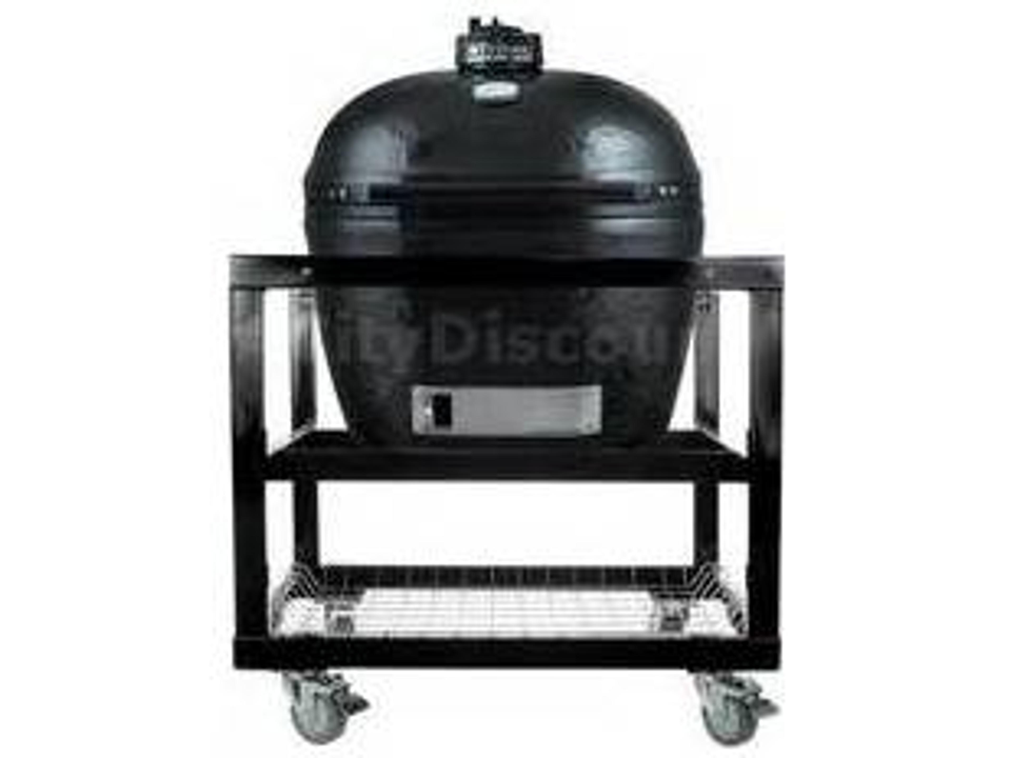 Primo Oval Junior Charcoal Grill with Stainless Steel Cart