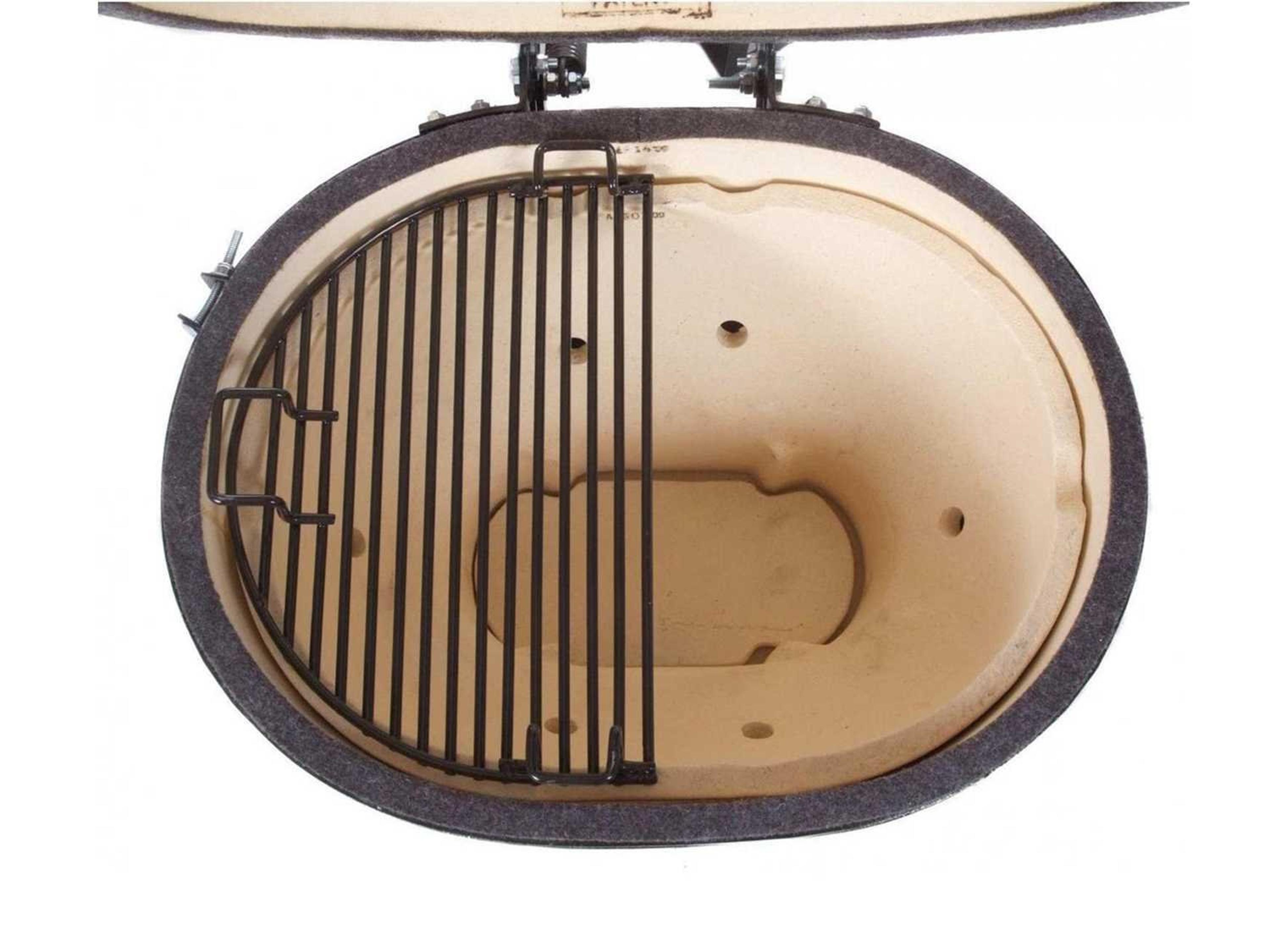 Primo Ceramic Oval Large Charcoal Grill Smoker with Stainless Steel Grates