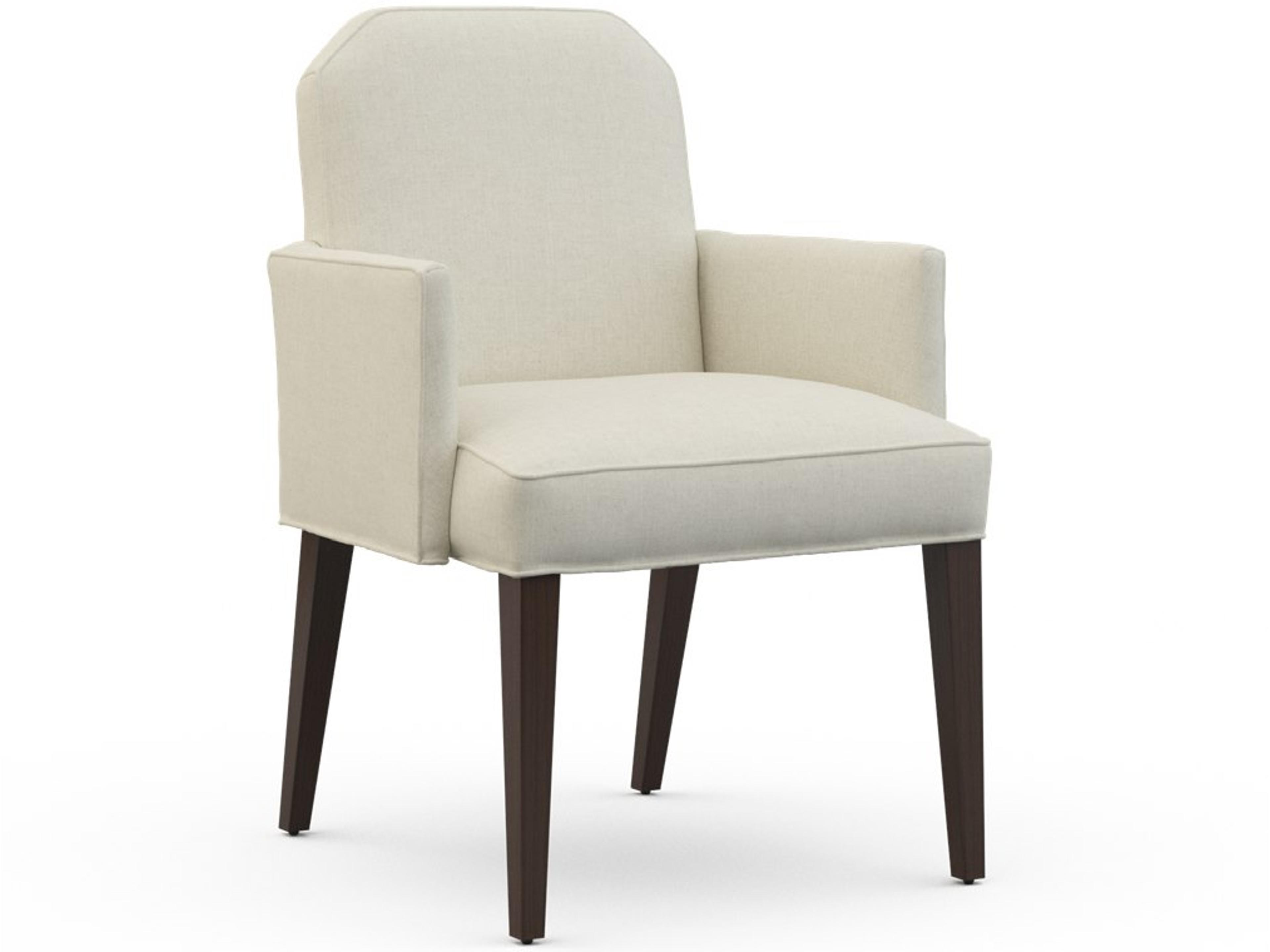 Signature Sides Beige Upholstered Arm Dining Chair