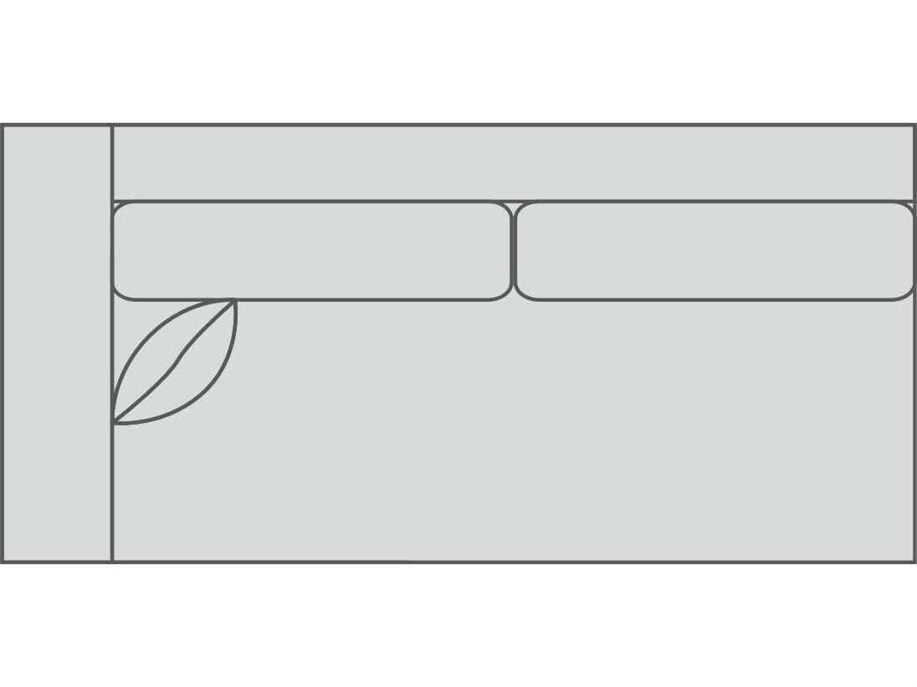 Connor 2/1 Left Arm Wide Modular Loveseat (w/ -KR)