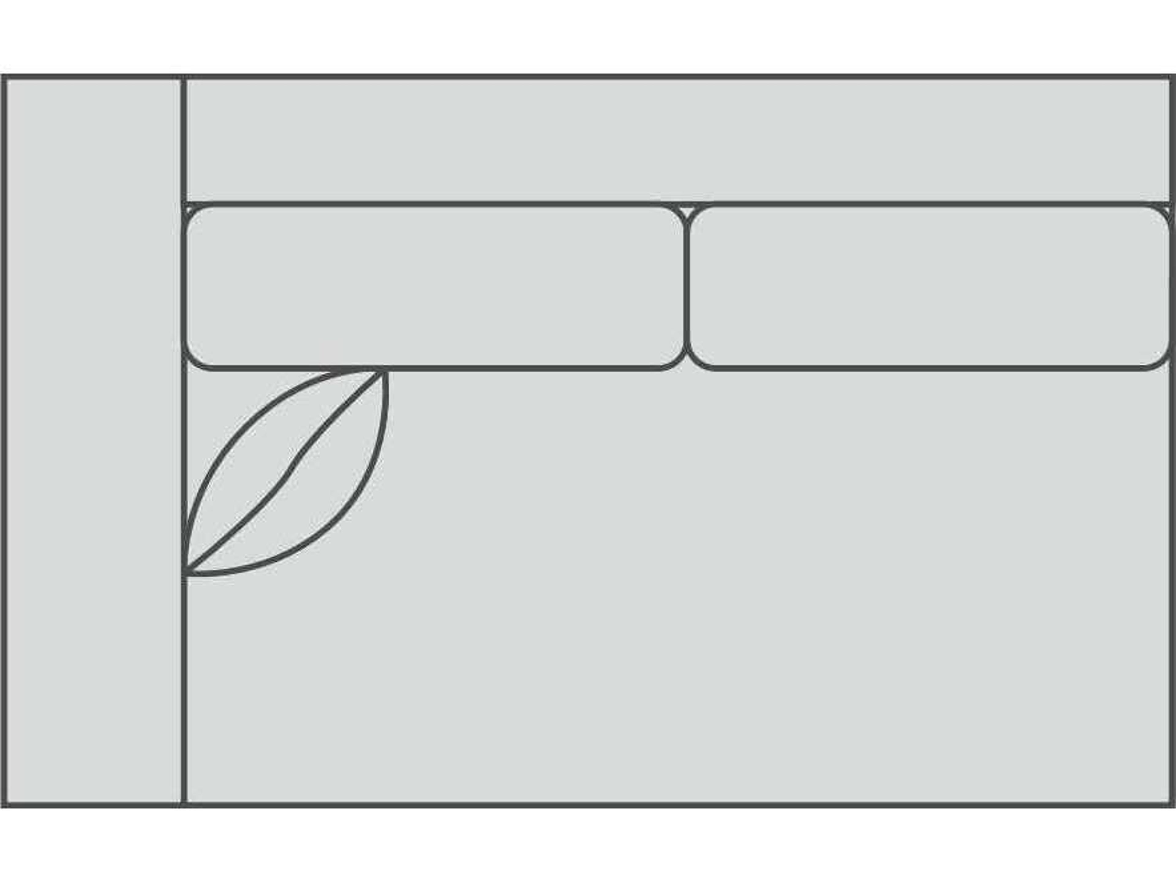 Connor 2/1 Left Arm Modular Loveseat