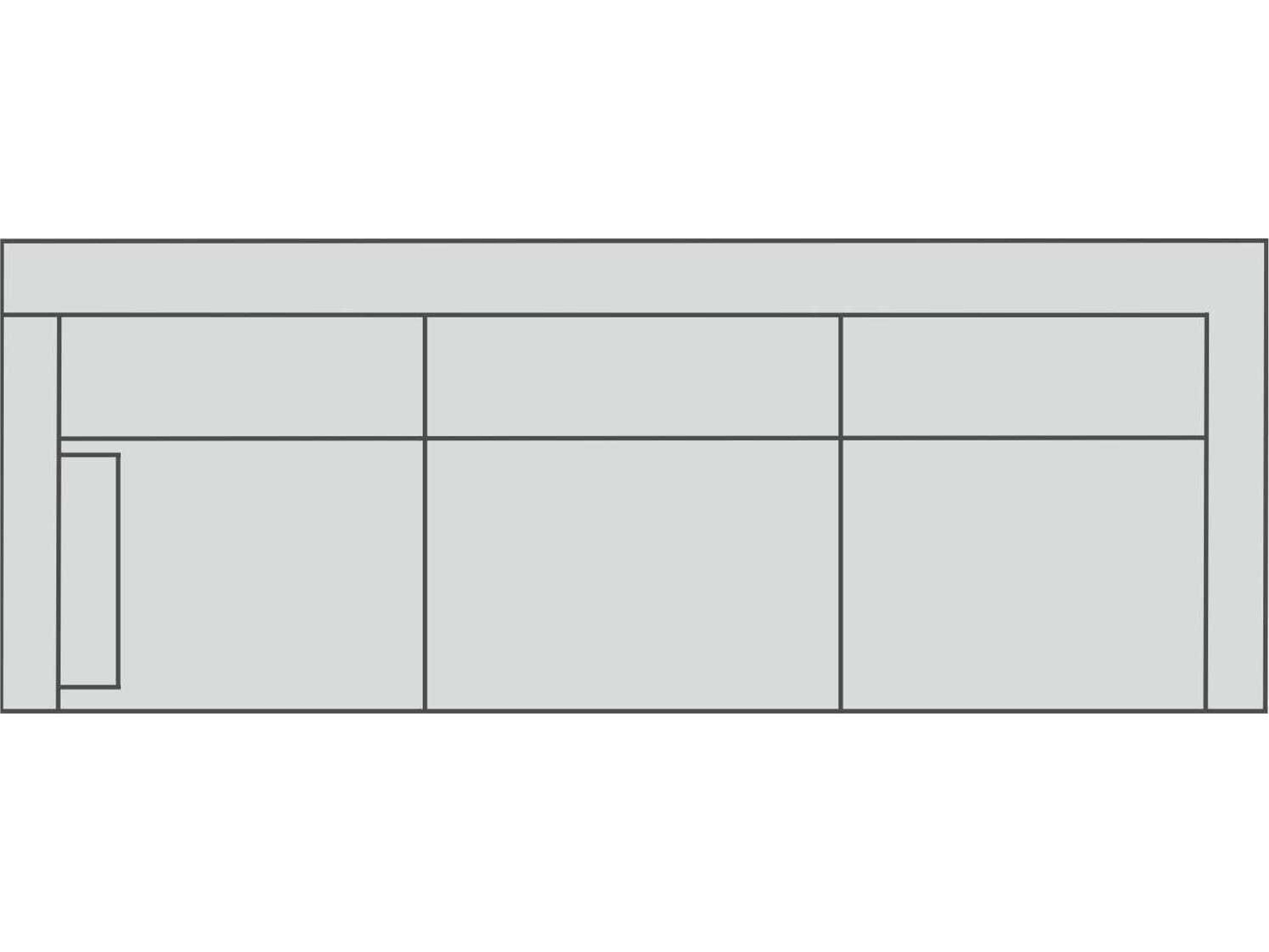 Bailey Leather Left Arm Corner Modular Sofa