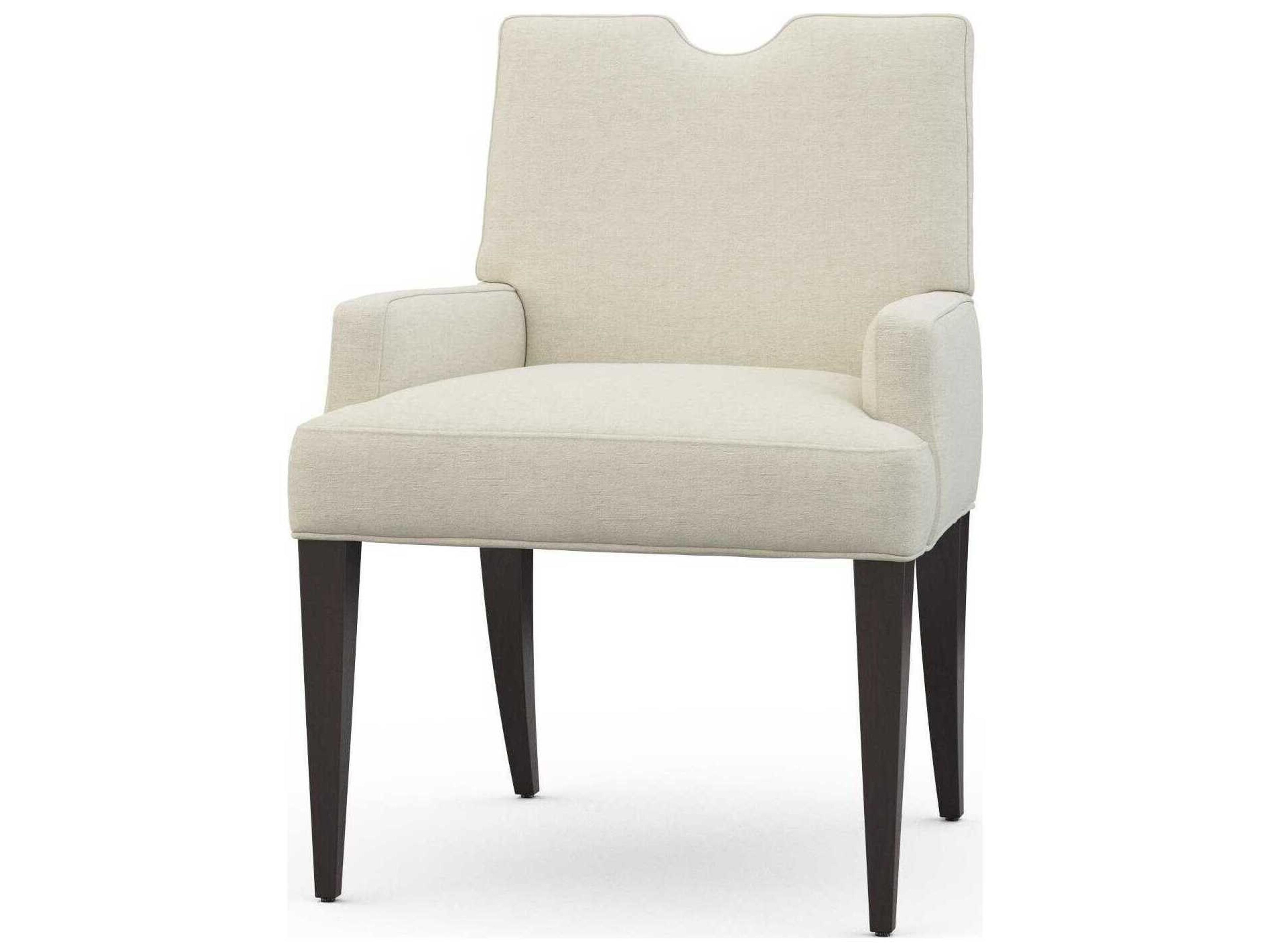 Precedent Hopkins Beige Upholstered Arm Dining Chair