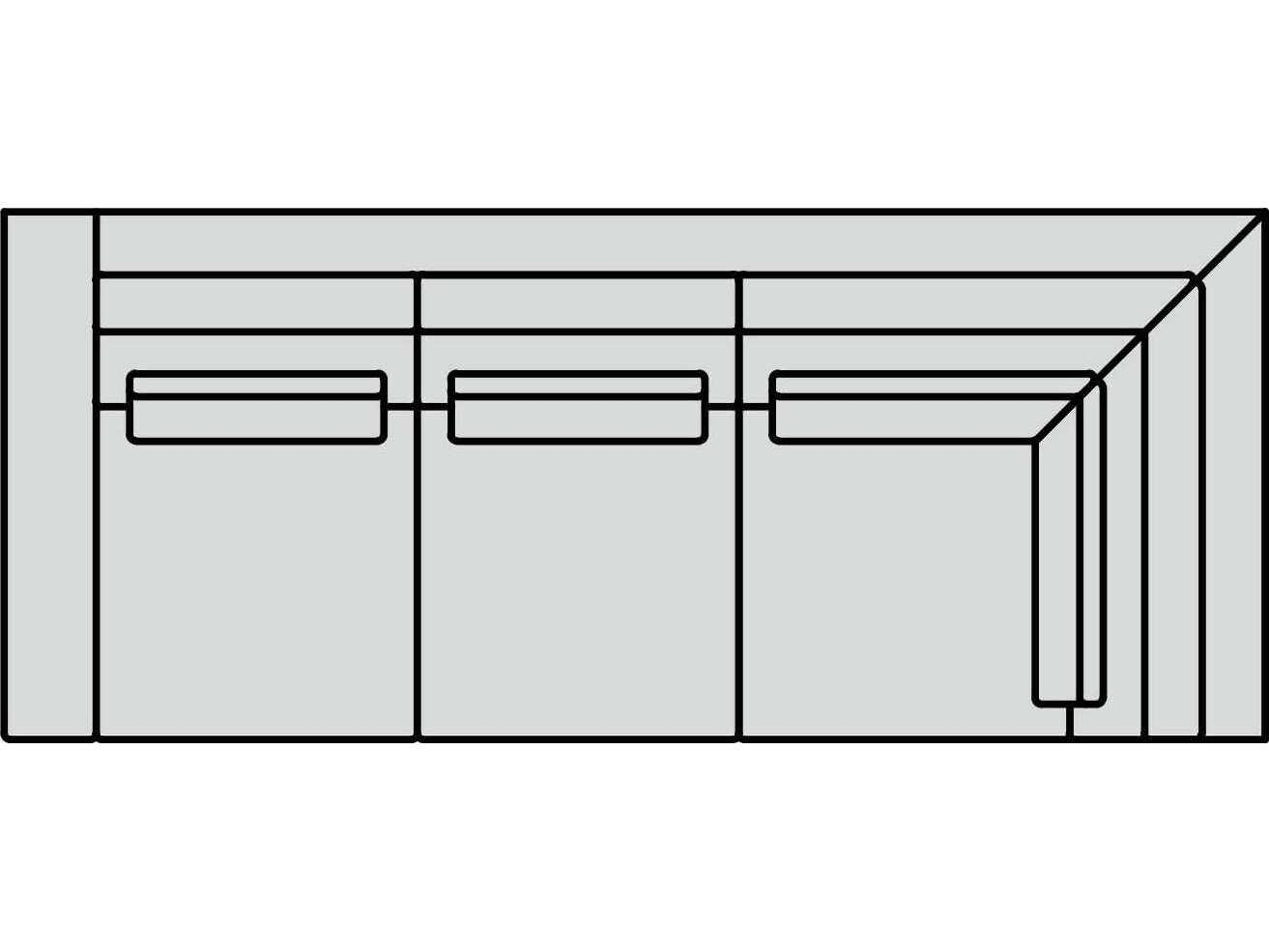 Geneva Left Arm Corner Modular Sofa