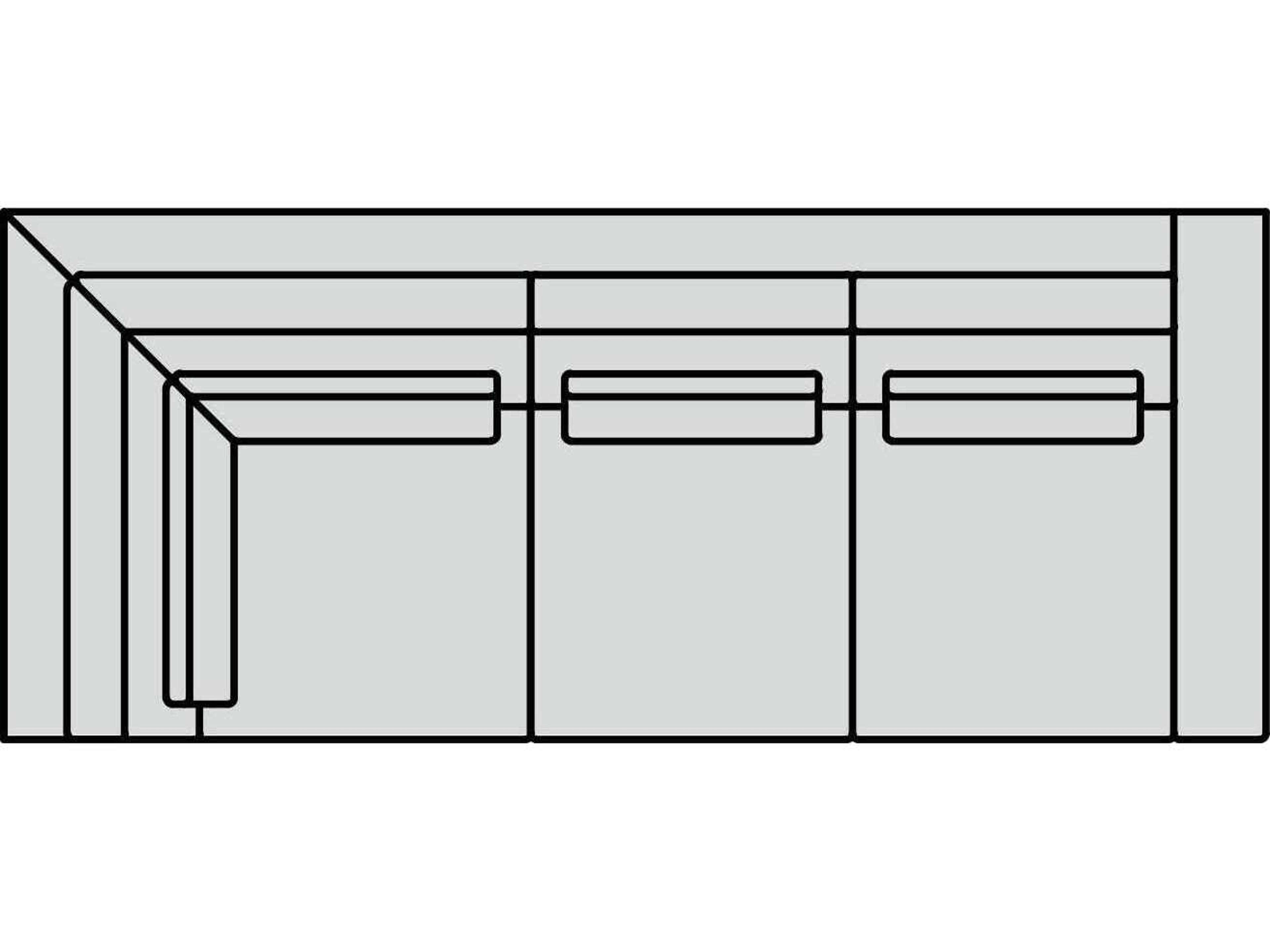 Geneva Right Arm Corner Modular Sofa