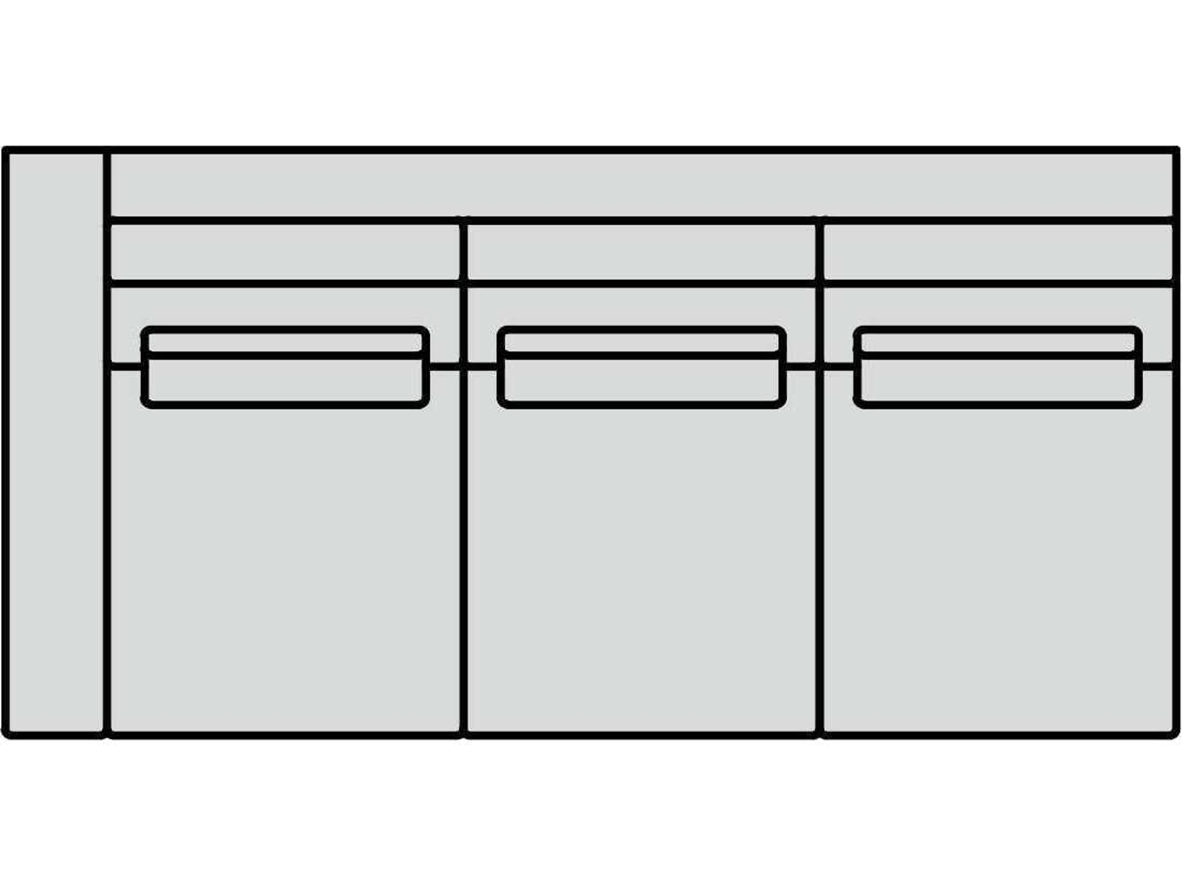 Geneva Left Arm Modular Sofa