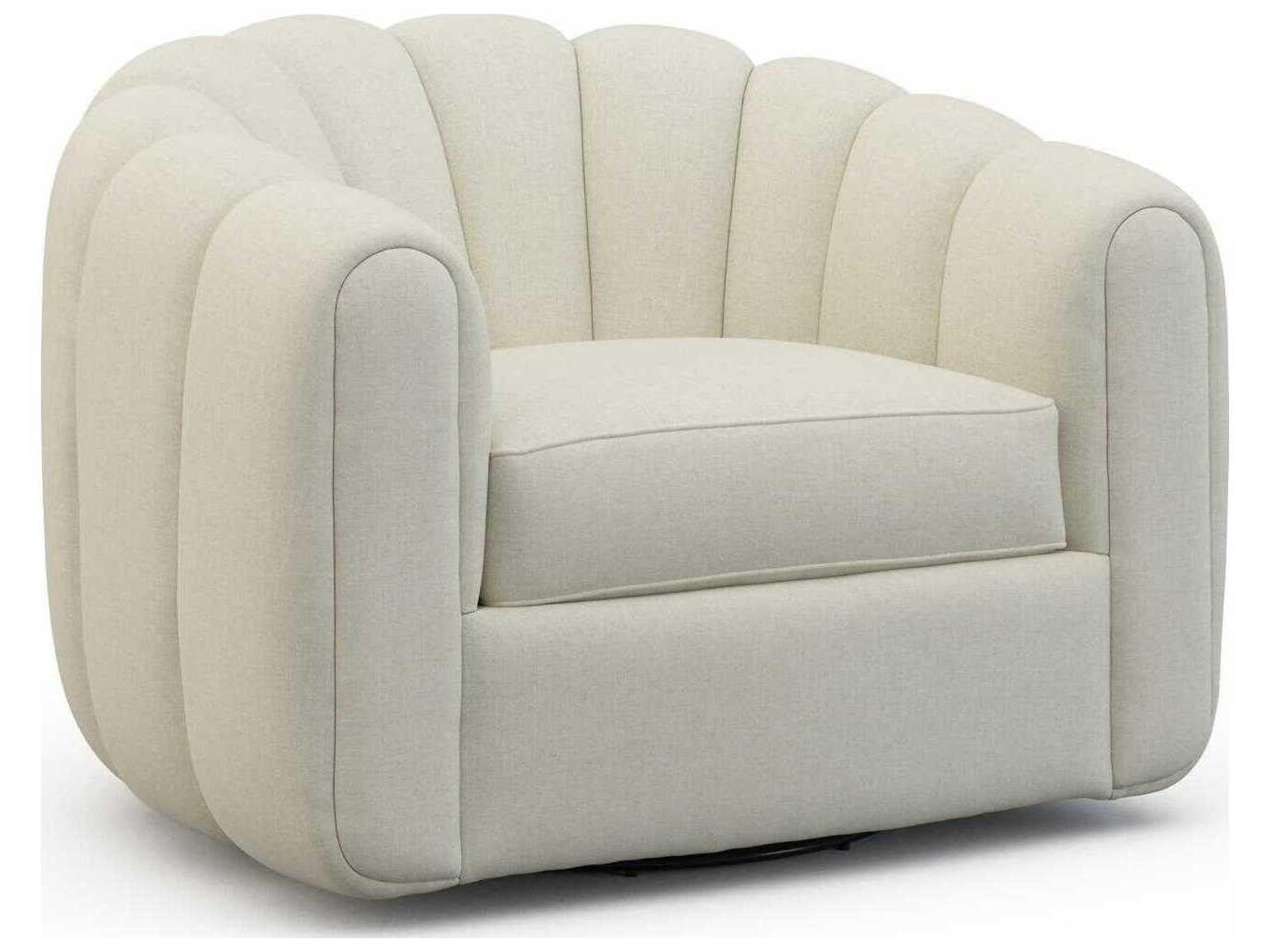 Exeter Swivel Beige Accent Chair