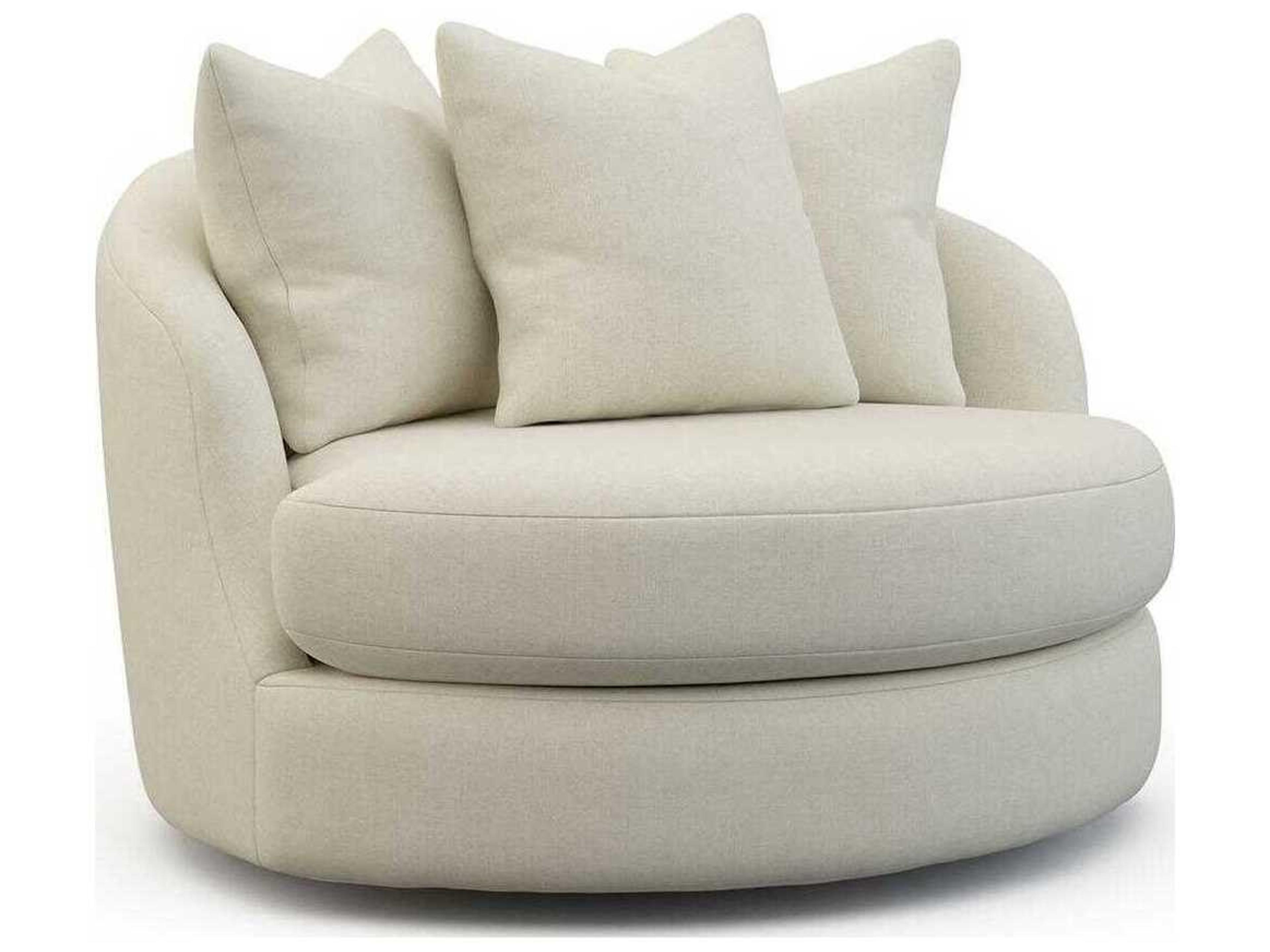 Edward Swivel Beige Chair and a Half