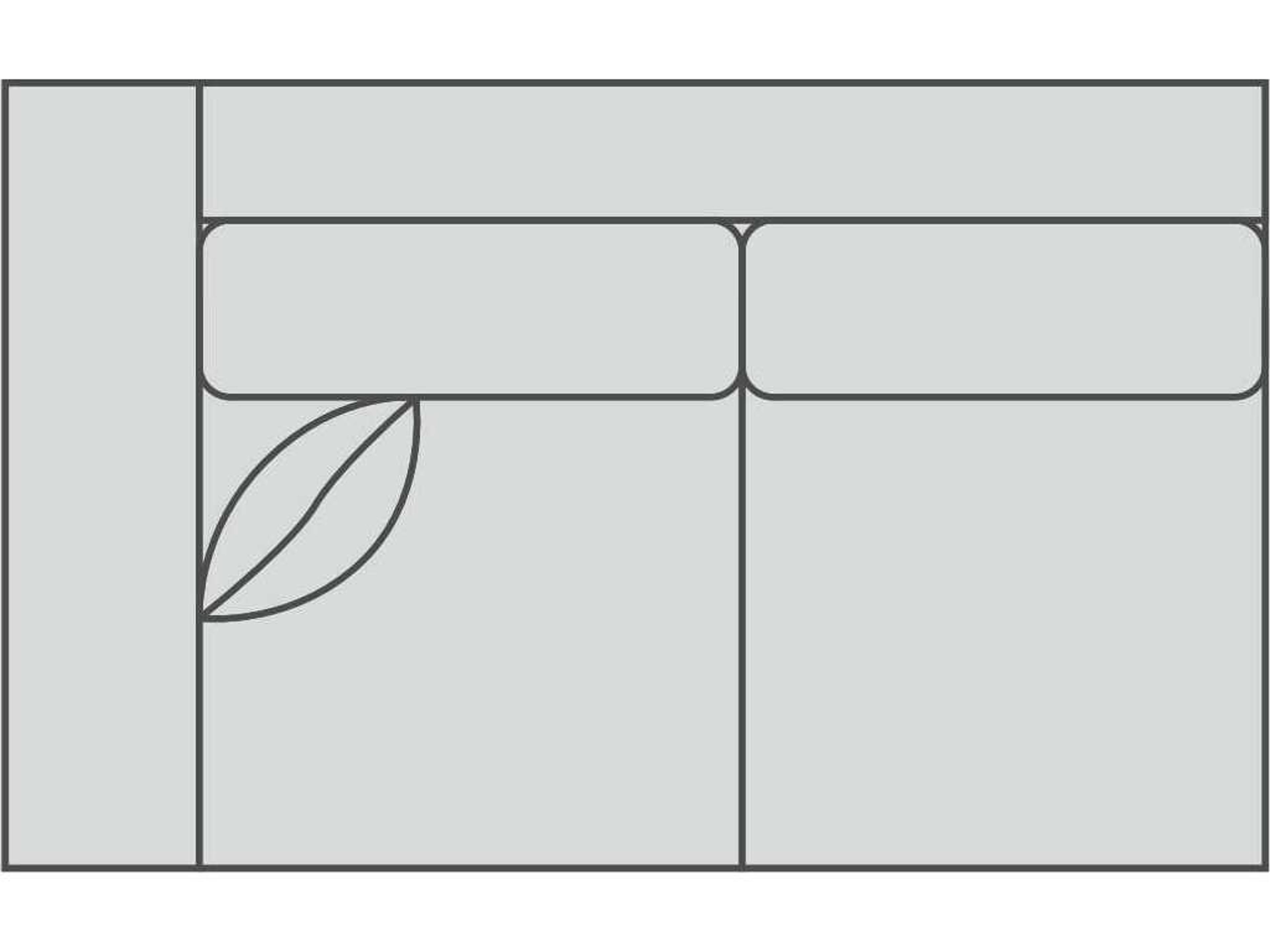 Newman 2/2 Left Arm Modular Loveseat