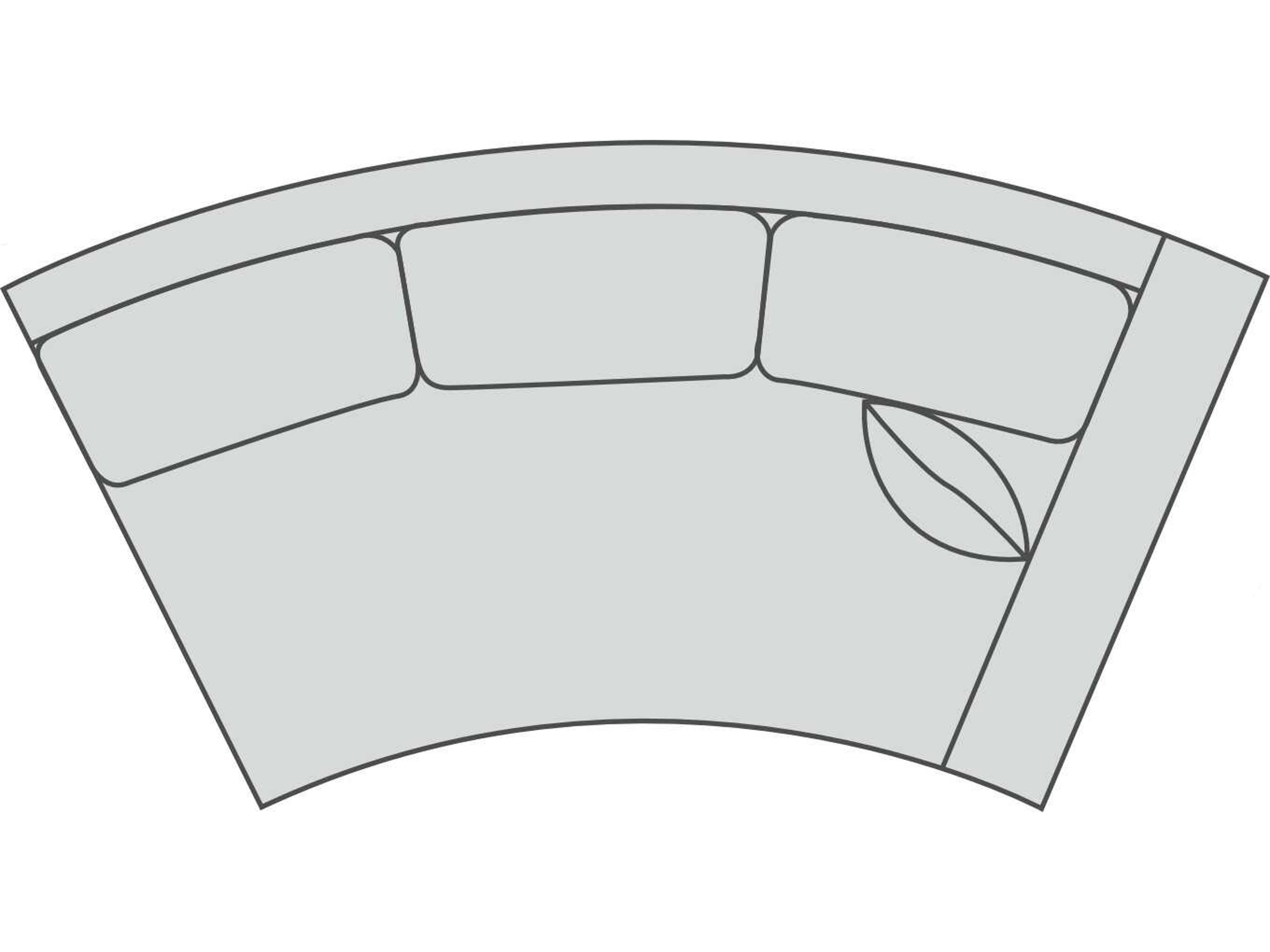 Clifton Curved Right Arm Modular Sofa