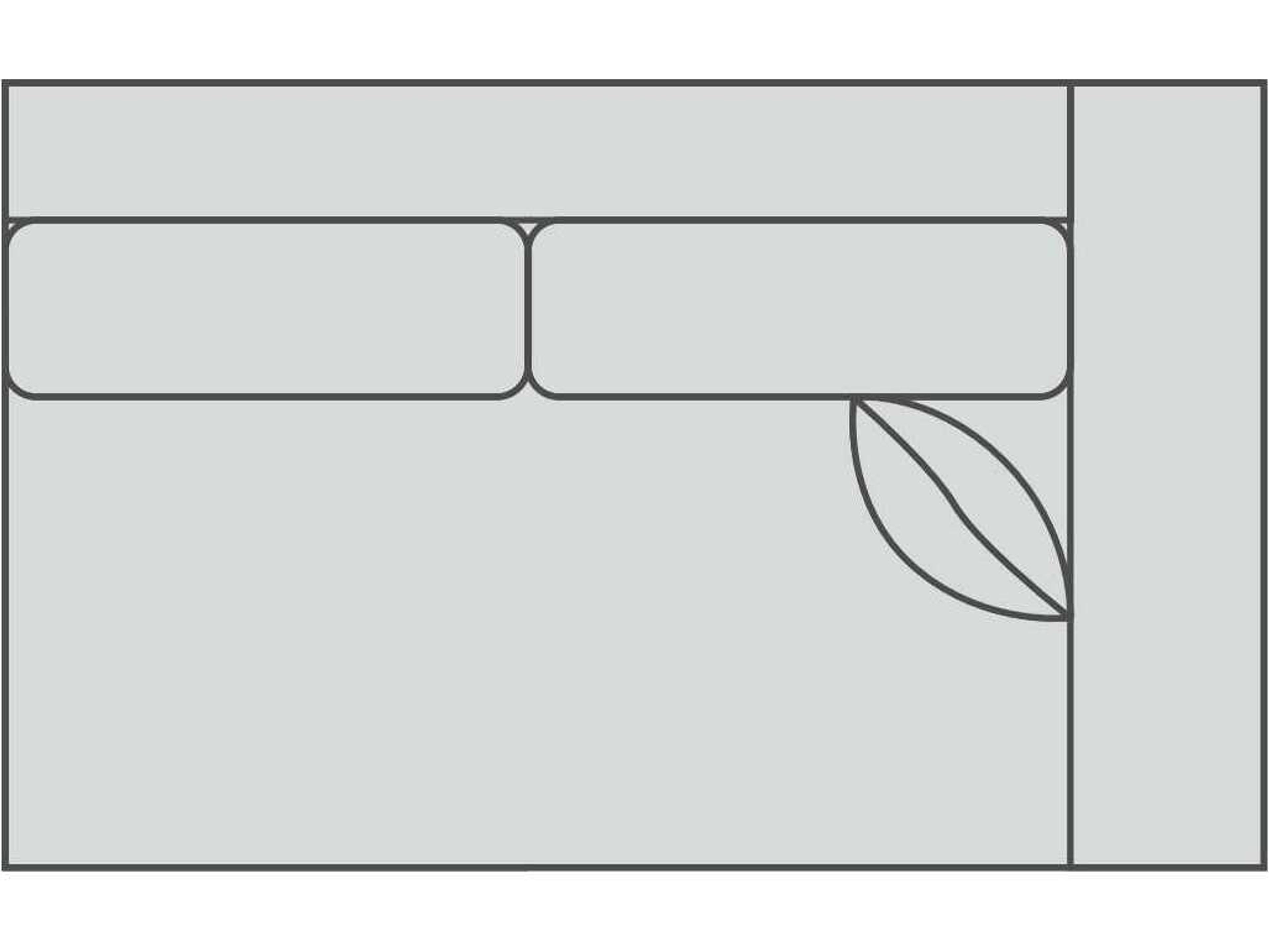 Larabee 2/1 Right Arm Modular Loveseat