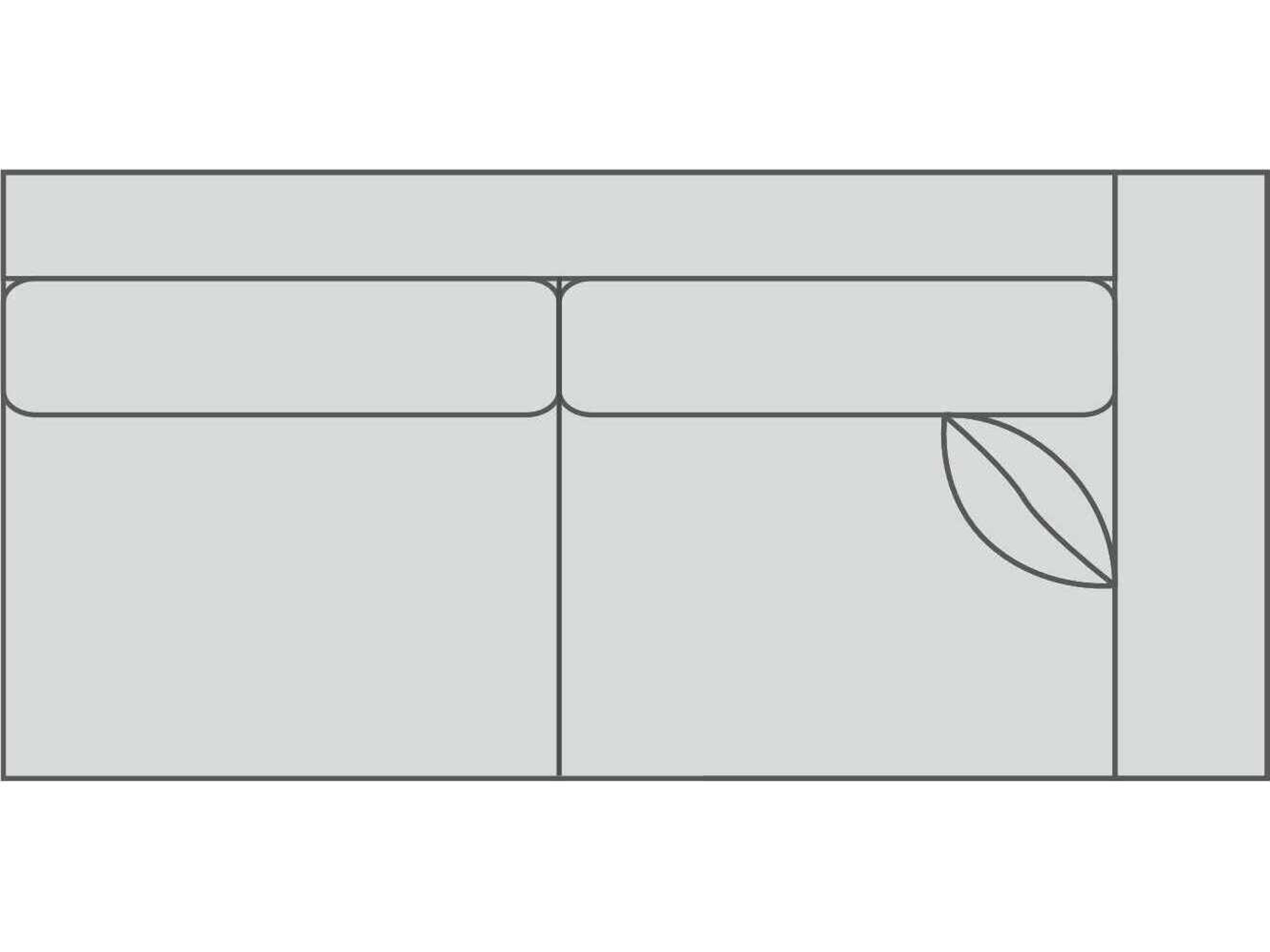 Clavin 2/2 Right Arm Wide Modular Loveseat (w/ -KL)