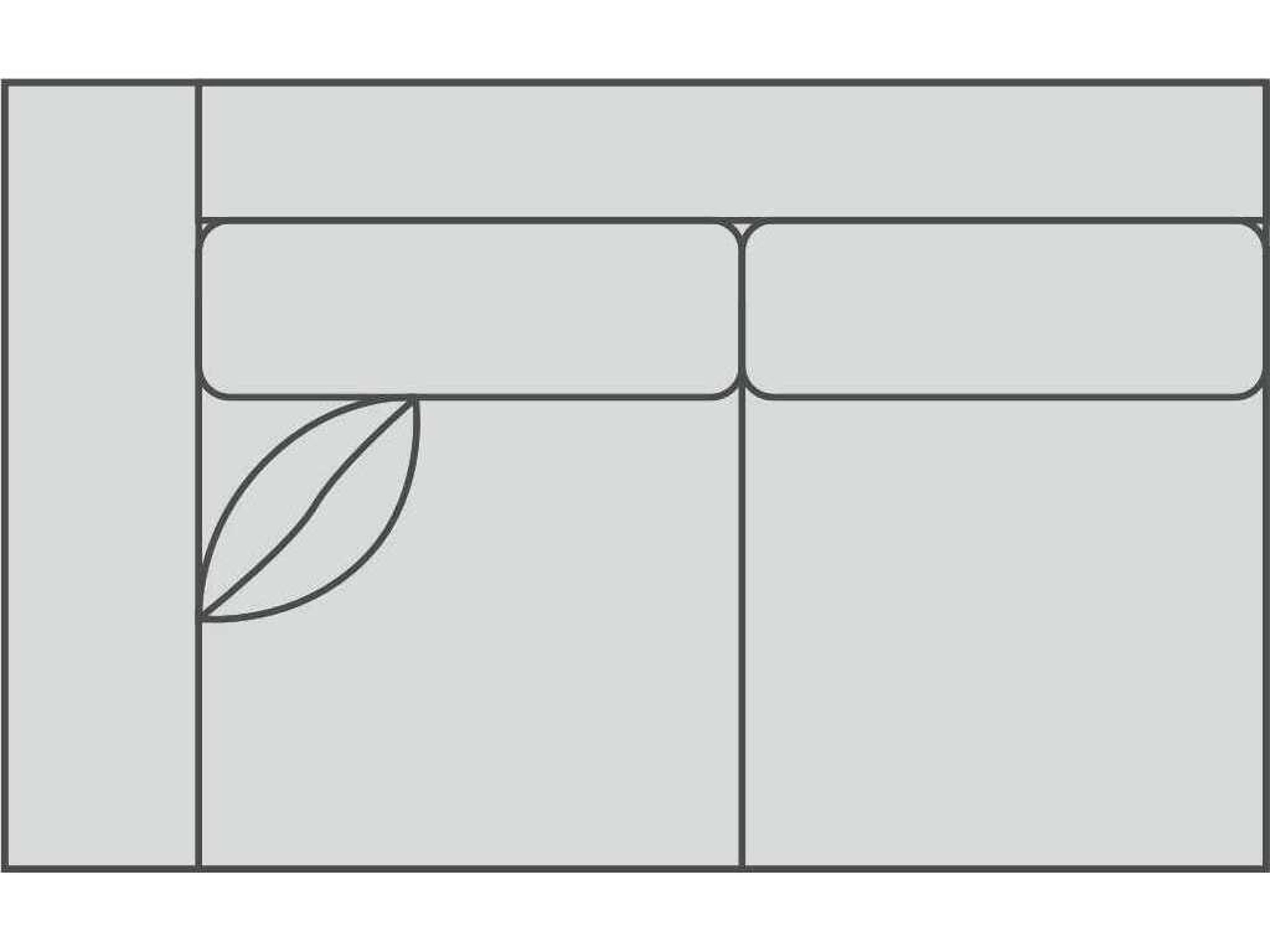 Clavin 2/2 Left Arm Modular Loveseat