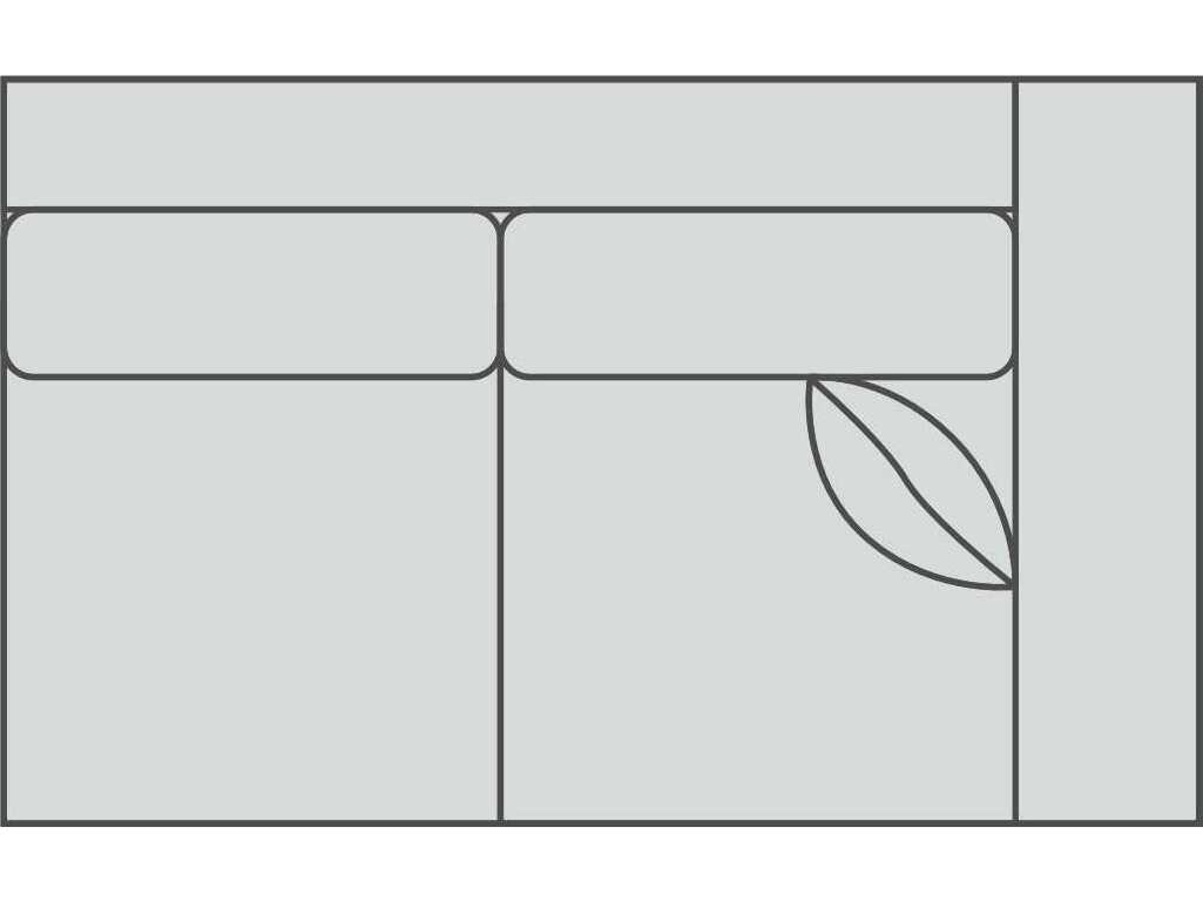 Clavin 2/2 Right Arm Modular Loveseat