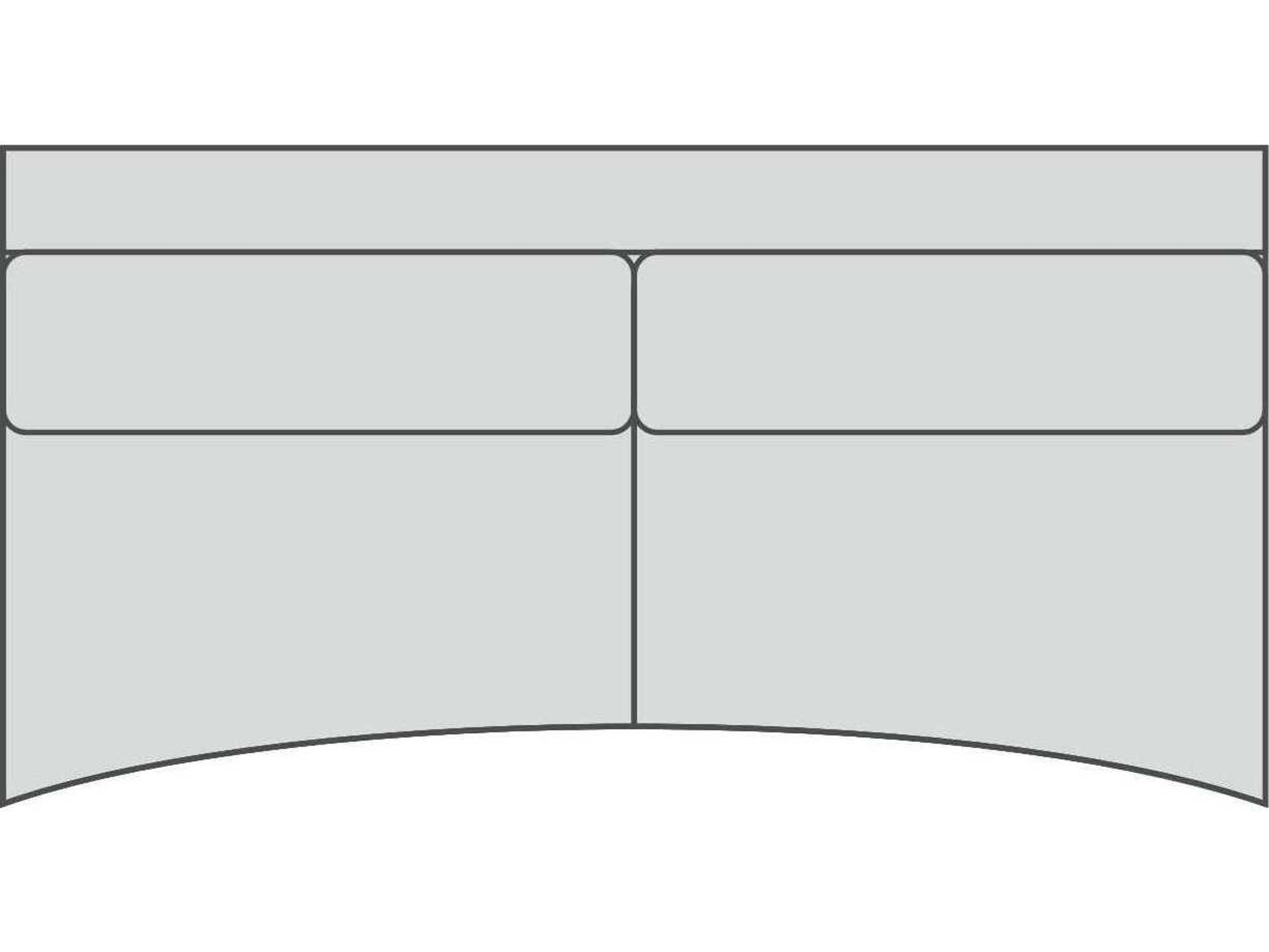 Clavin 2/2 Armless Shaped Modular Sofa
