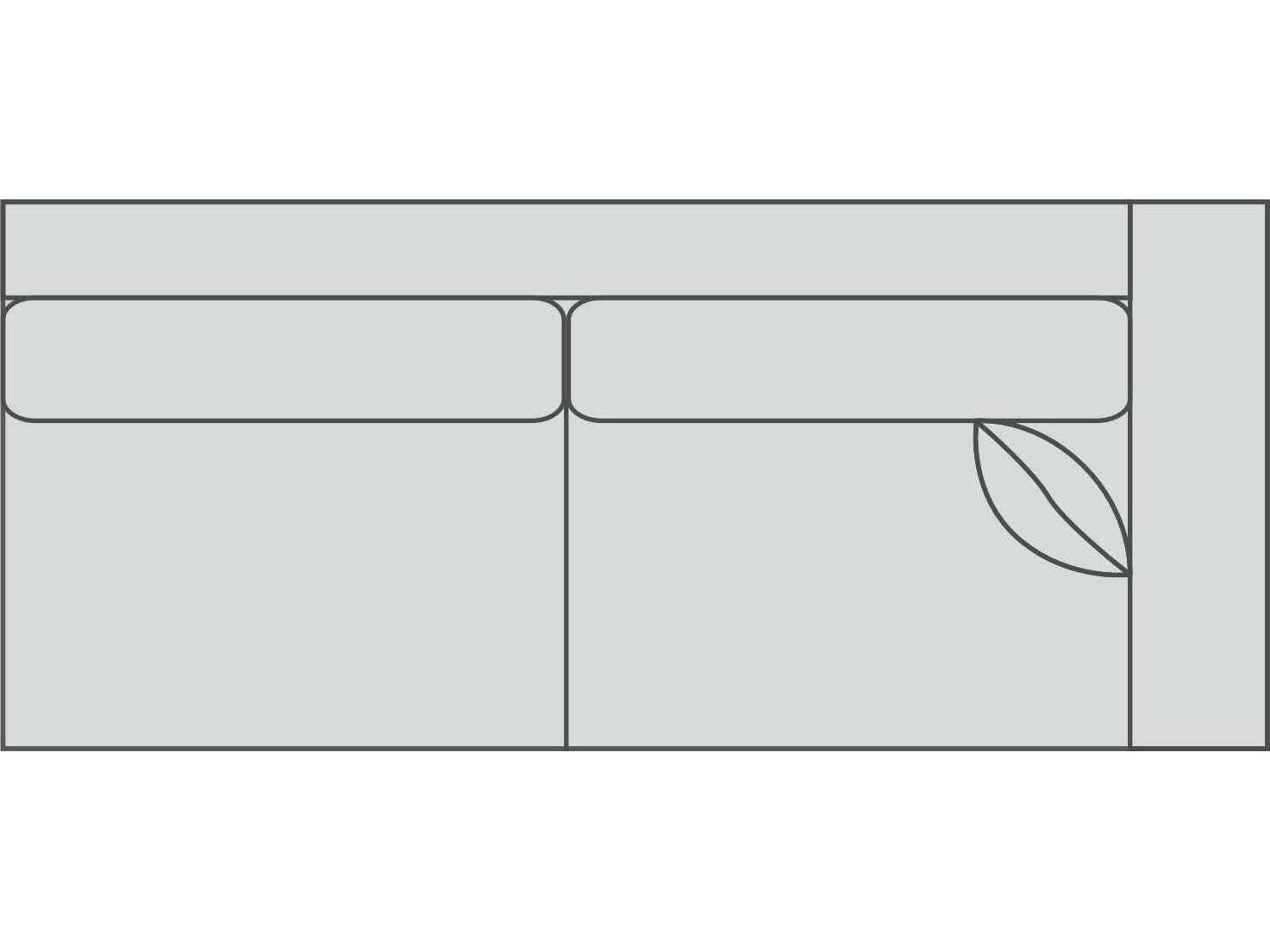 Clavin 2/2 Right Arm Modular Sofa