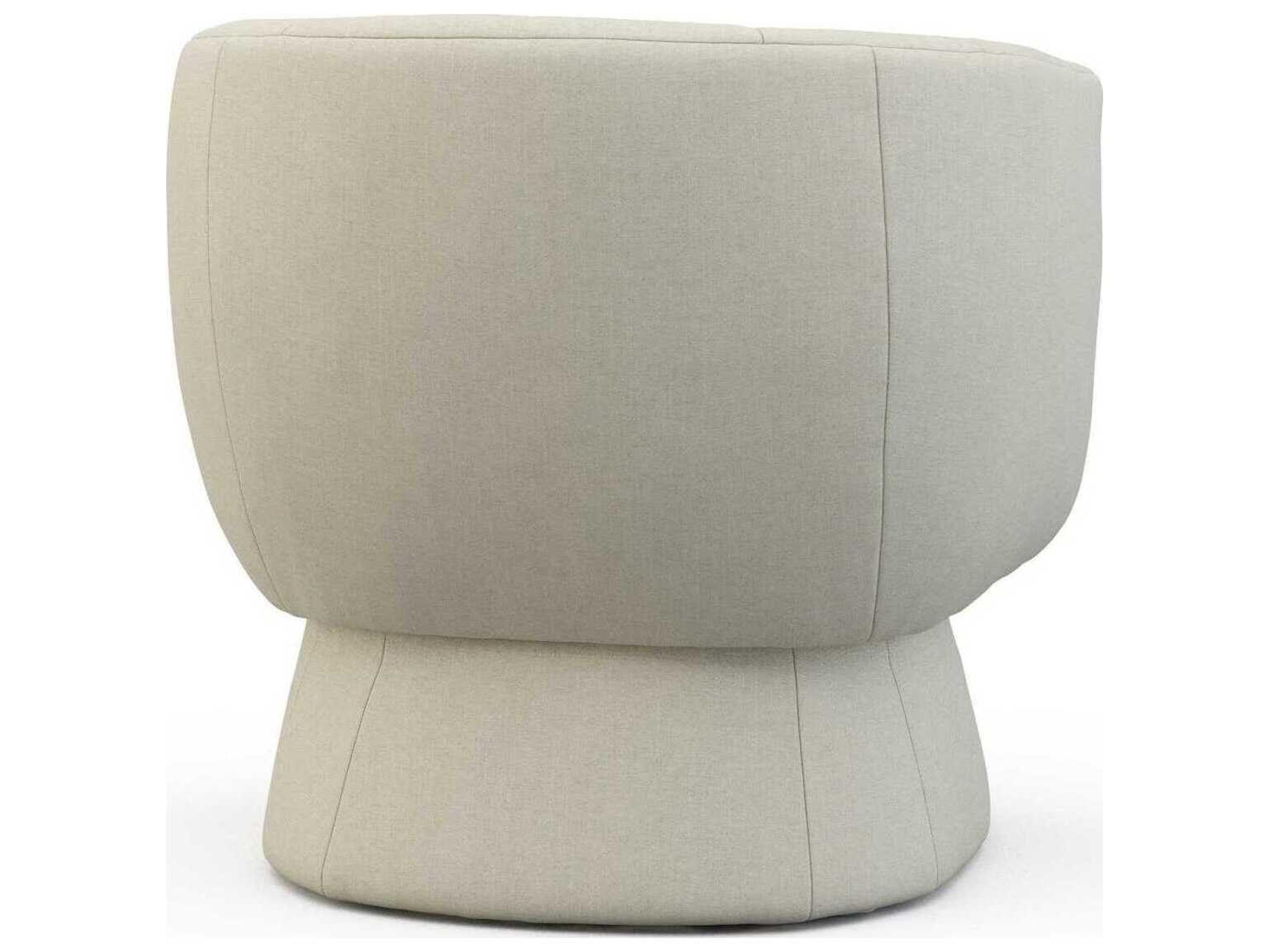 Precedent Andre Swivel Beige Accent Chair with Memory Return