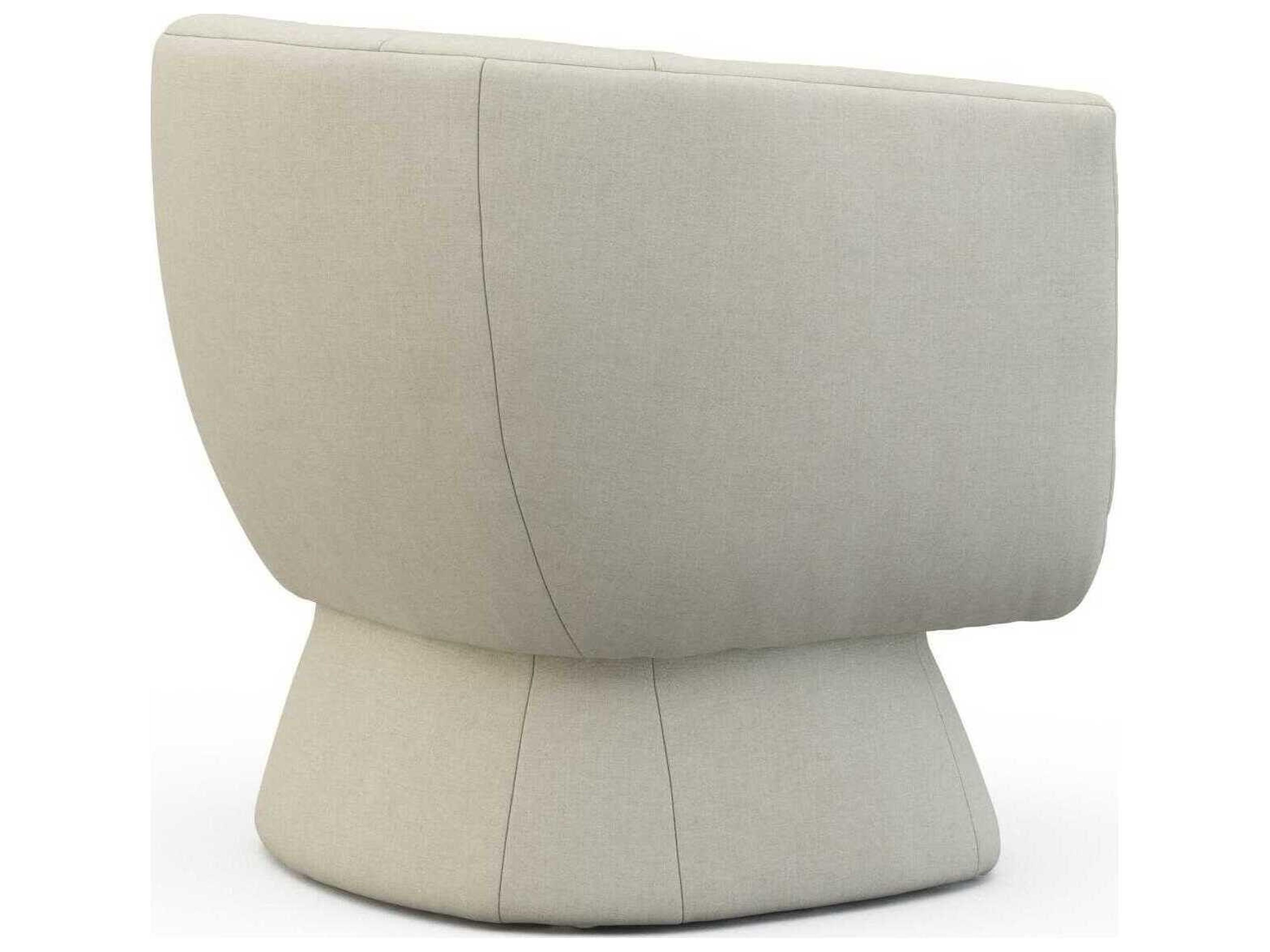 Precedent Andre Swivel Beige Accent Chair with Memory Return