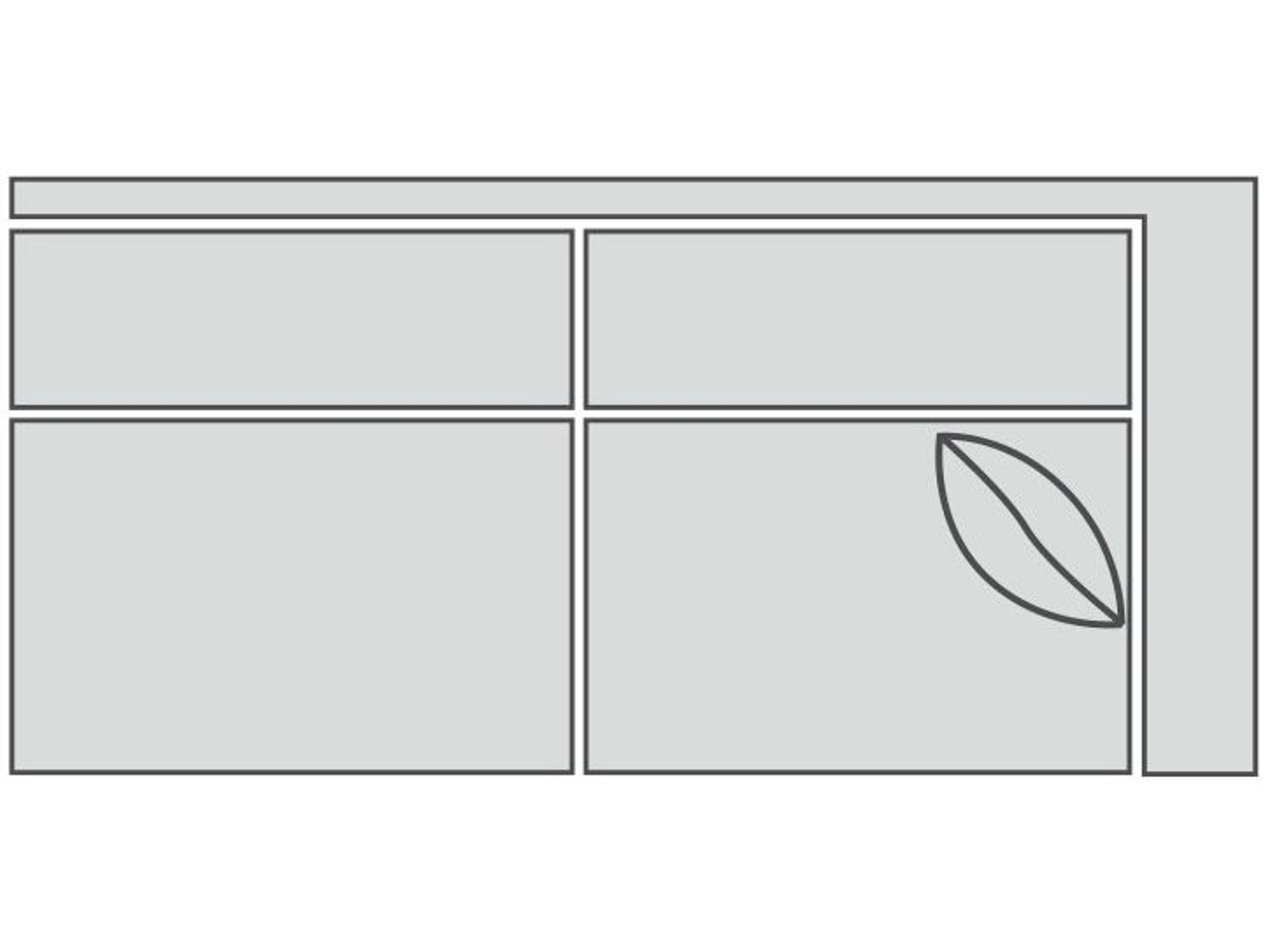 Urban Planning Right Arm 2-Seat Modular Loveseat