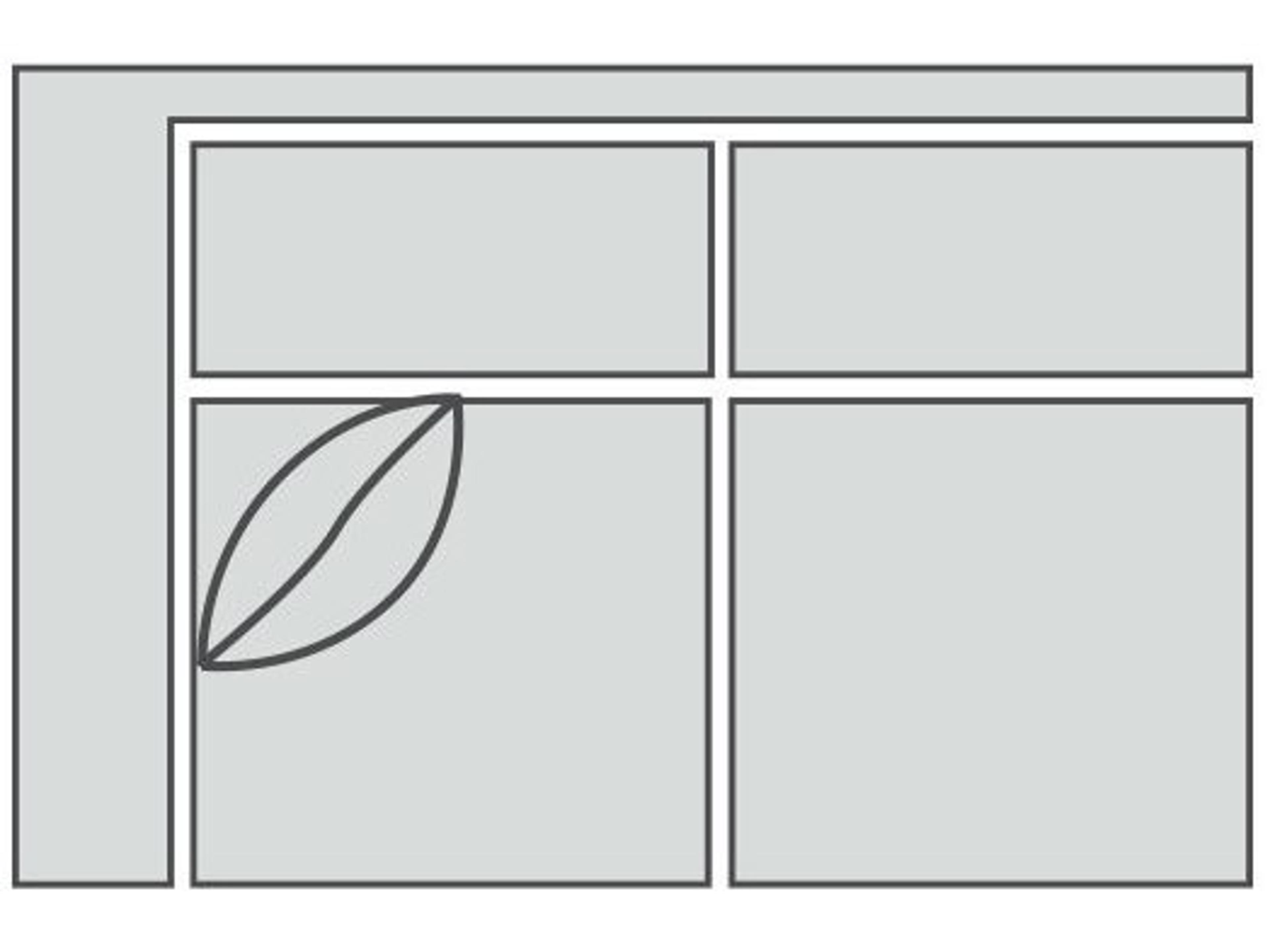 Urban Planning Left Arm Modular Loveseat