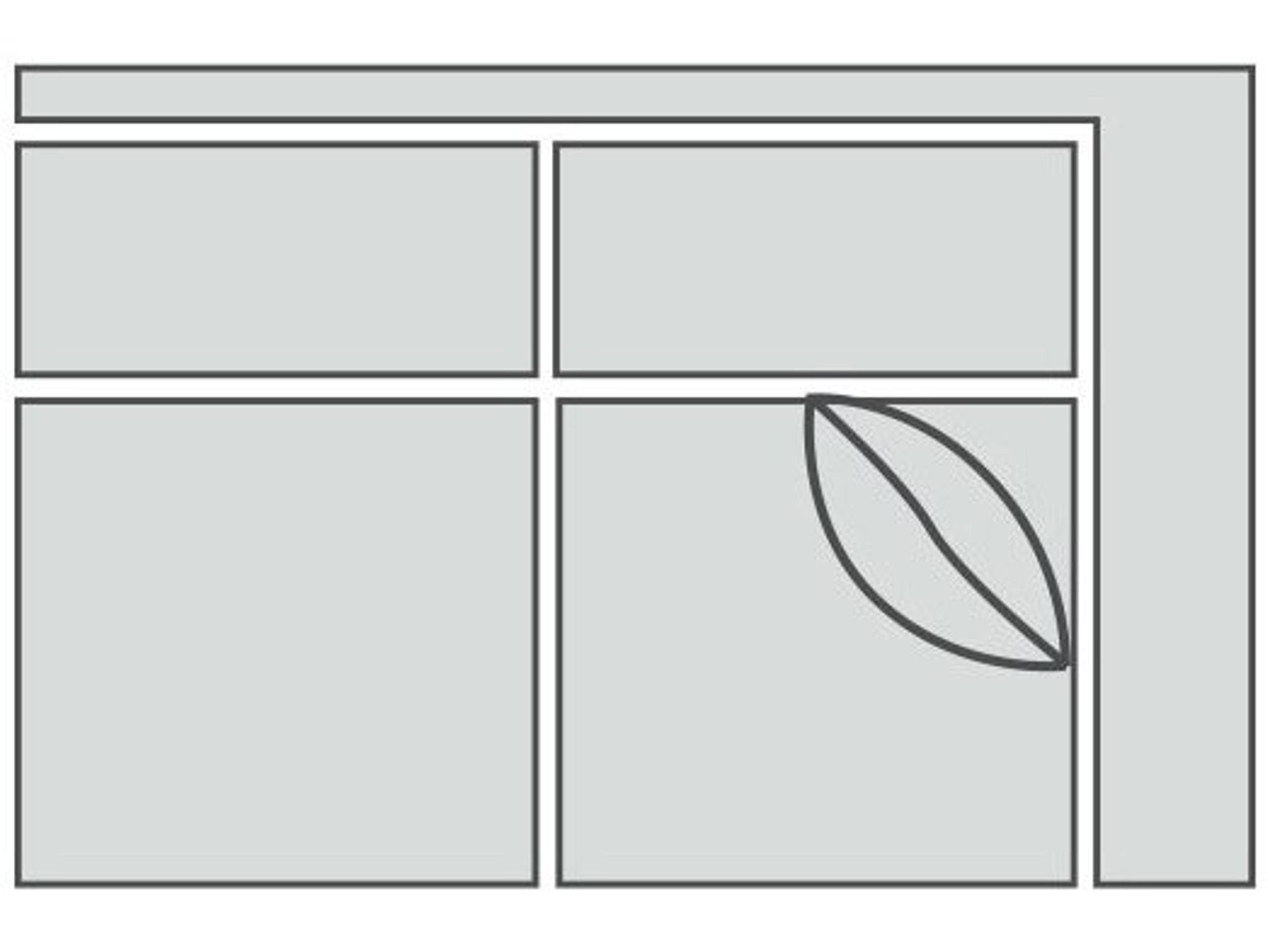 Urban Planning Right Arm Modular Loveseat