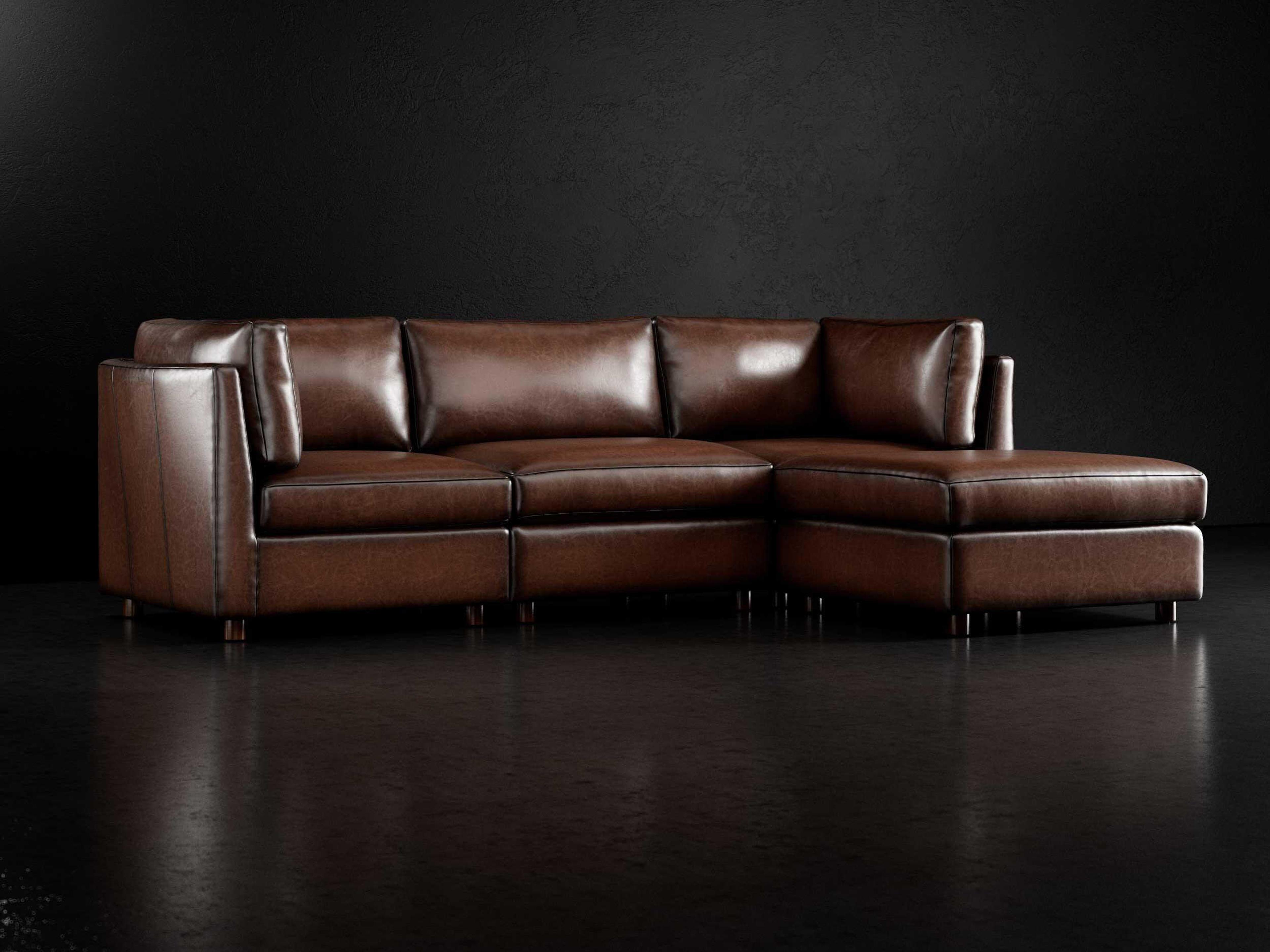 Precedent Adeline Leather Sectional Sofa