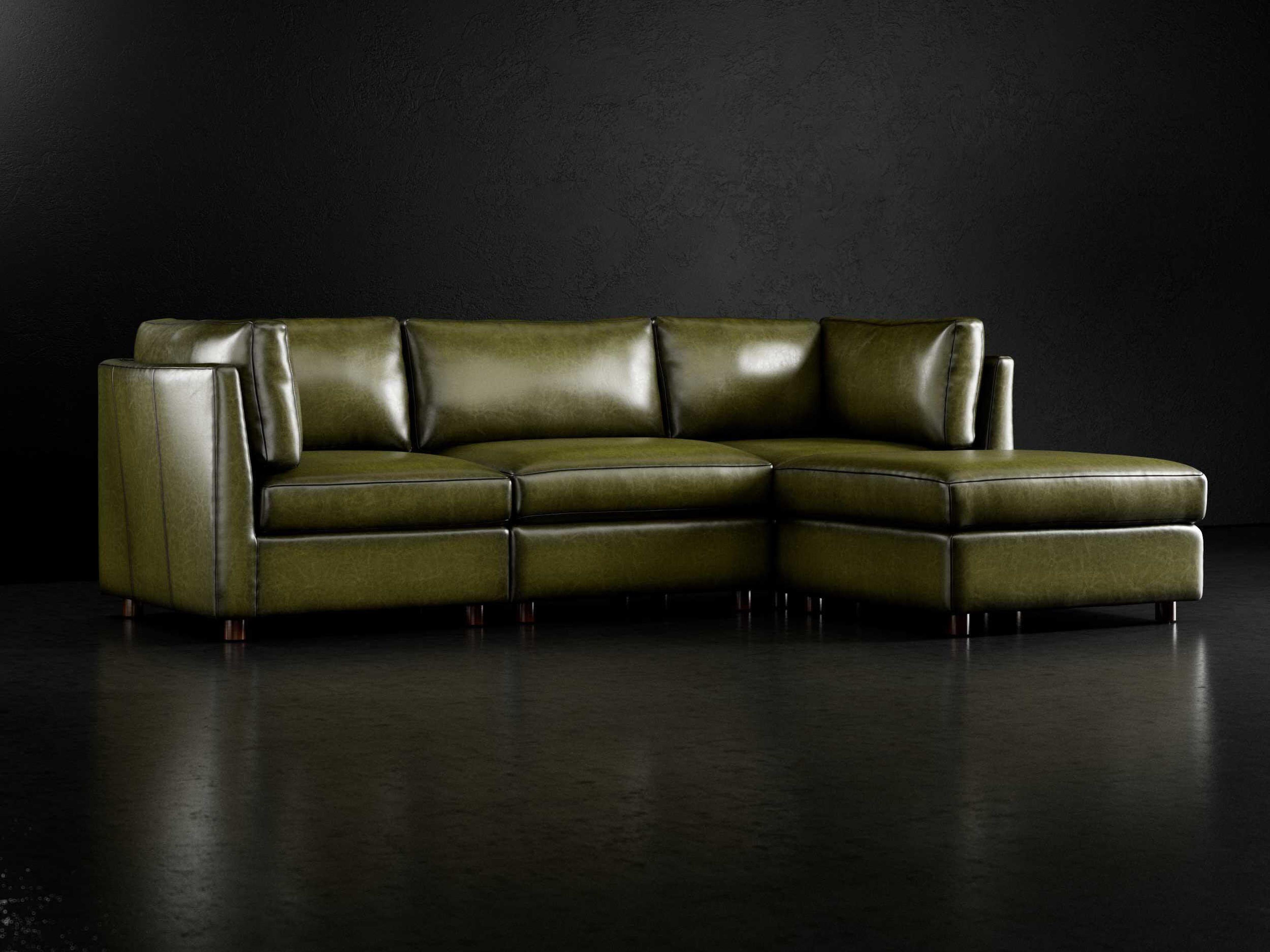 Precedent Adeline Leather Sectional Sofa