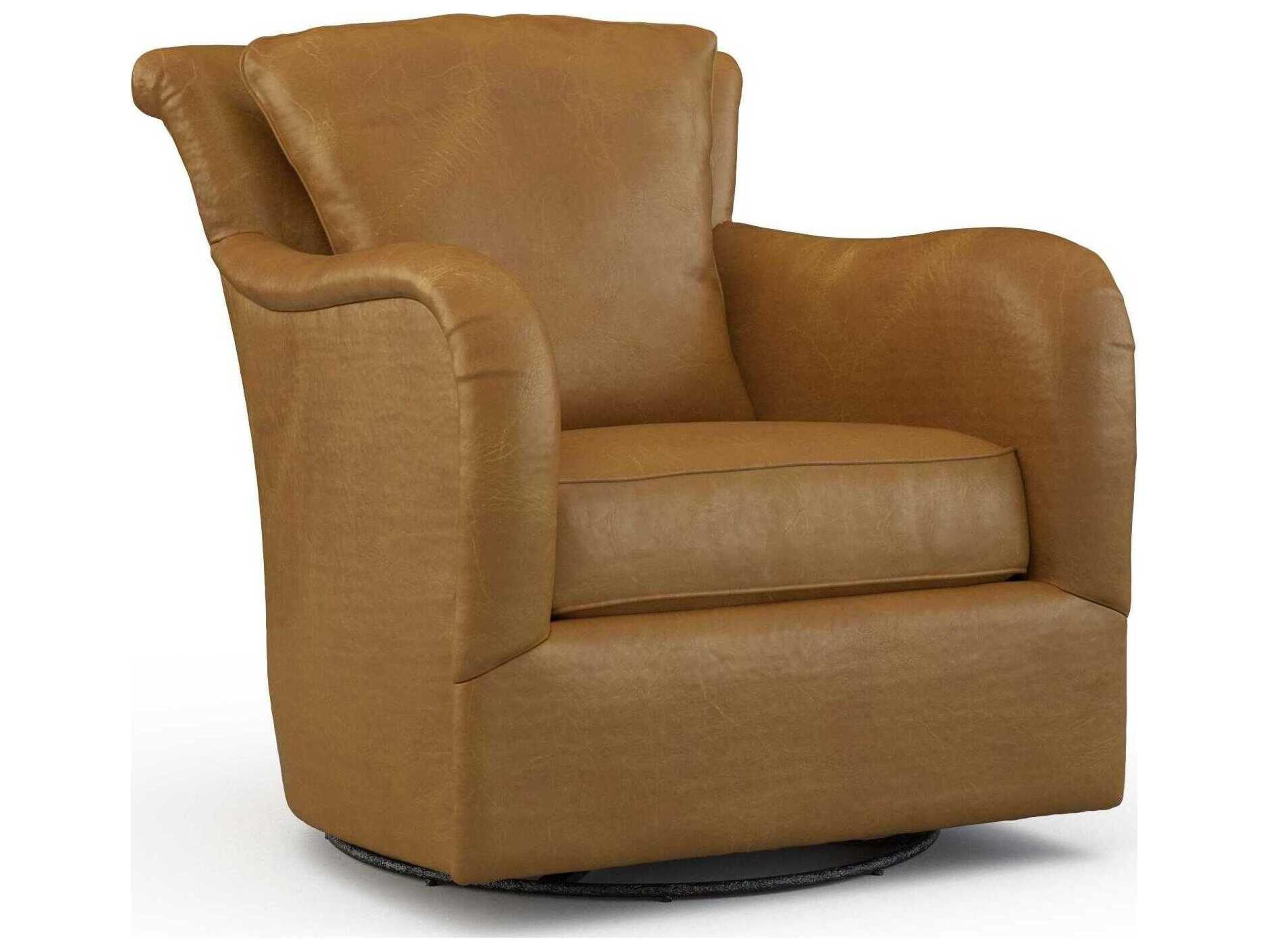 Dalton Swivel Leather Accent Chair