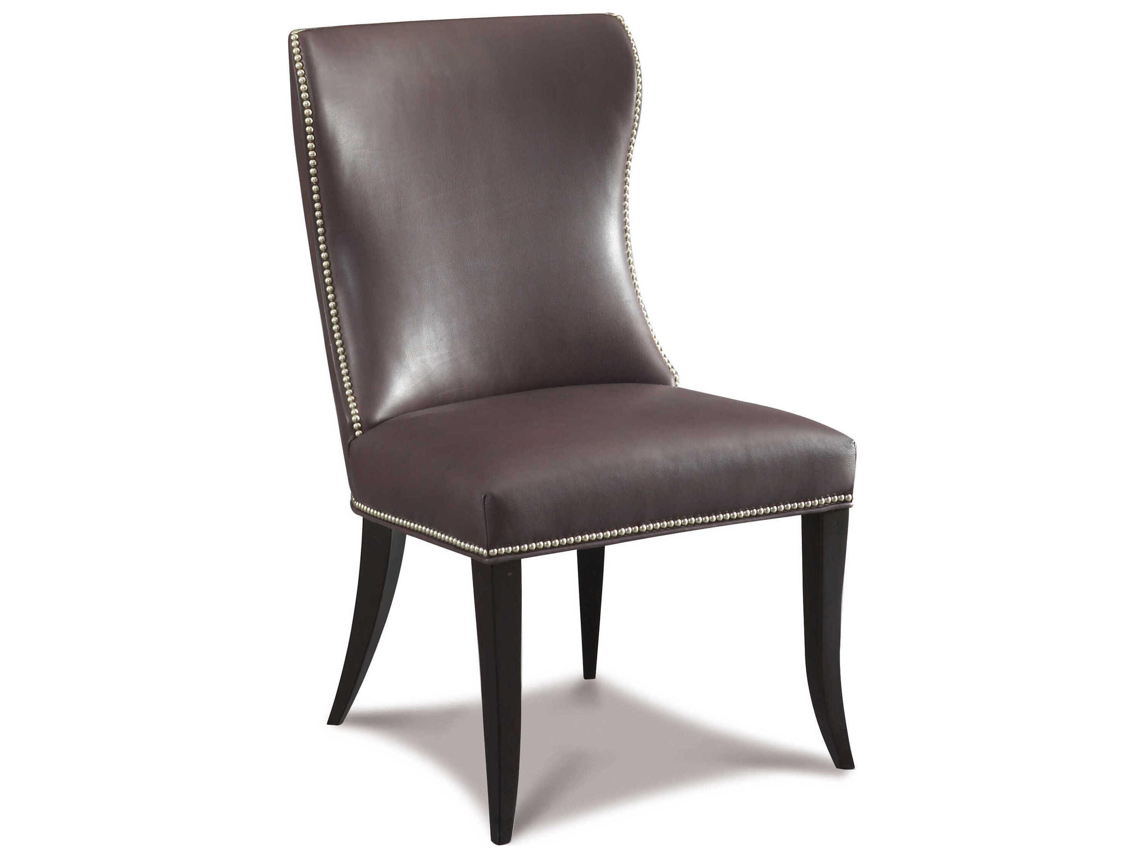 Cora Hardwood Leather Armless Dining Chair