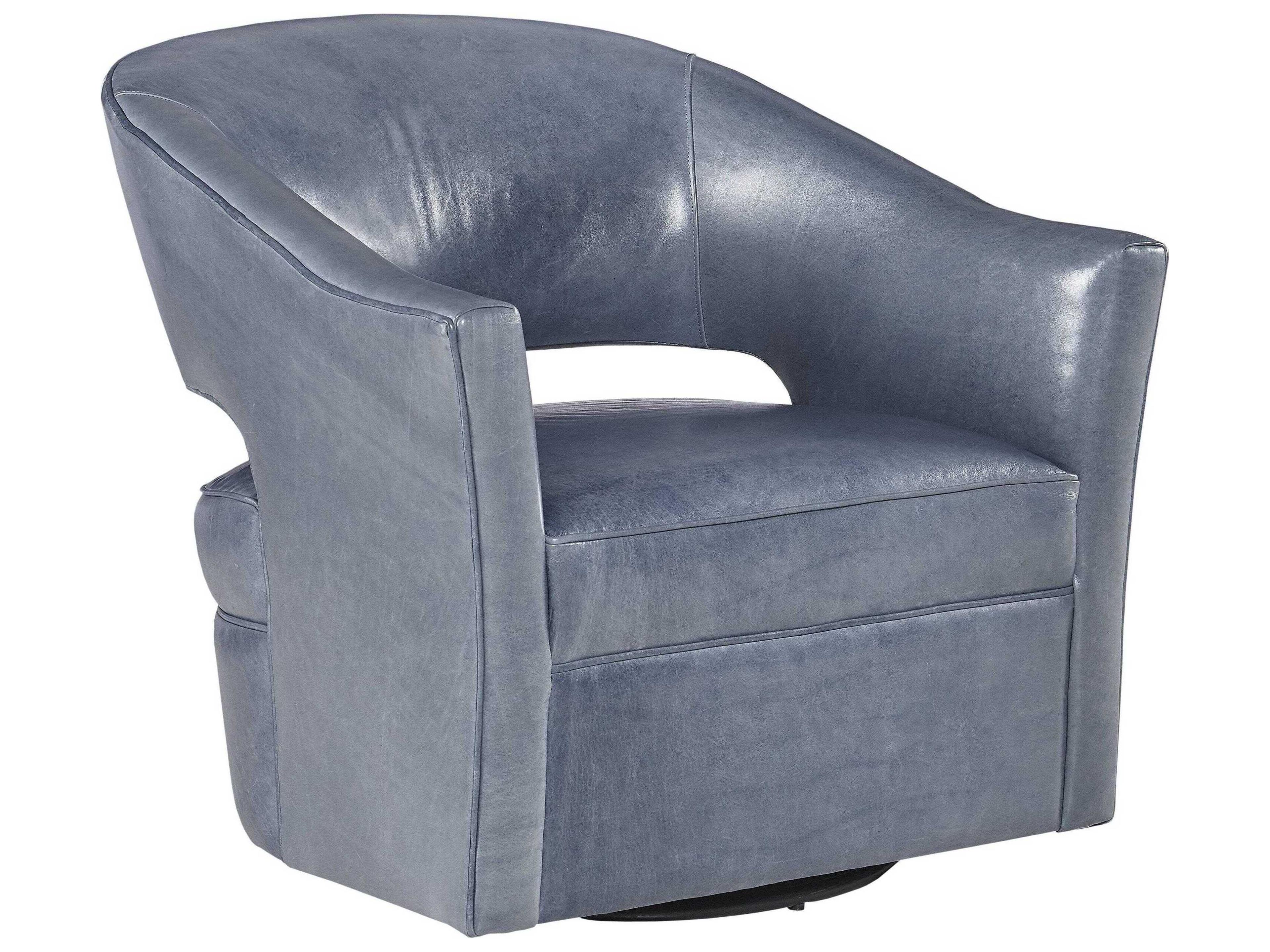 Luna Swivel Leather Accent Chair