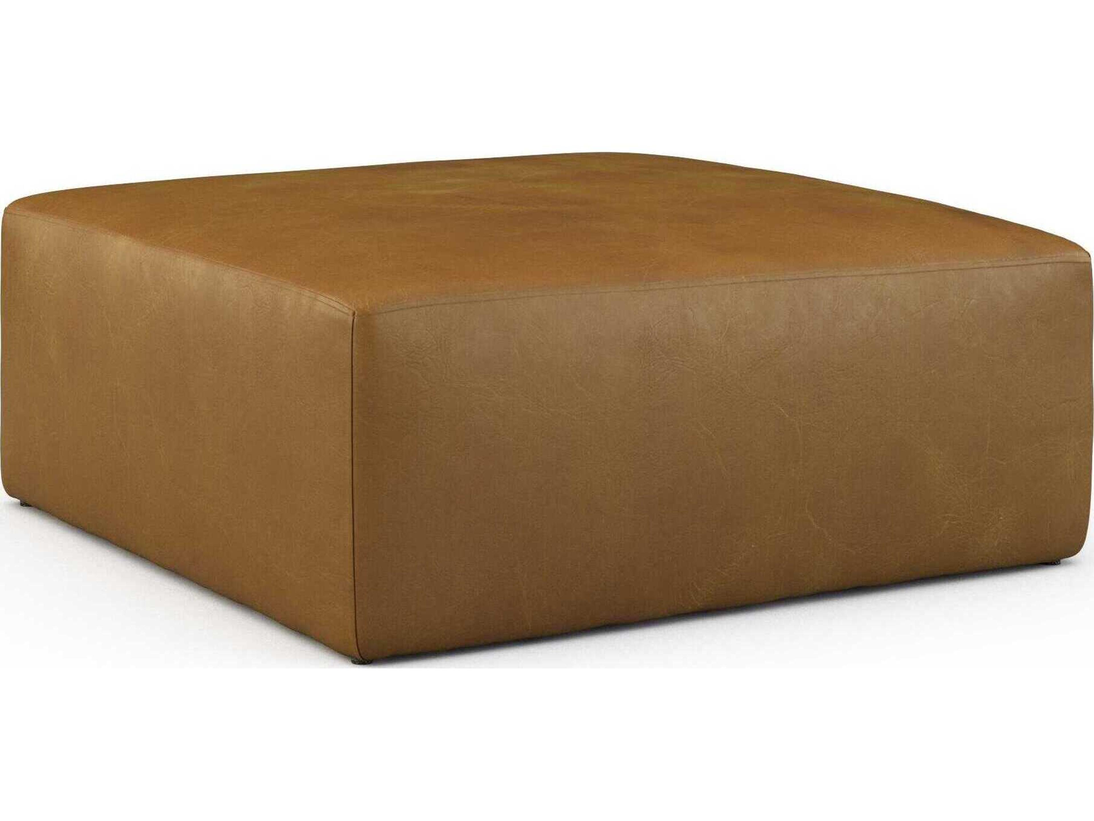 Tina Leather Ottoman