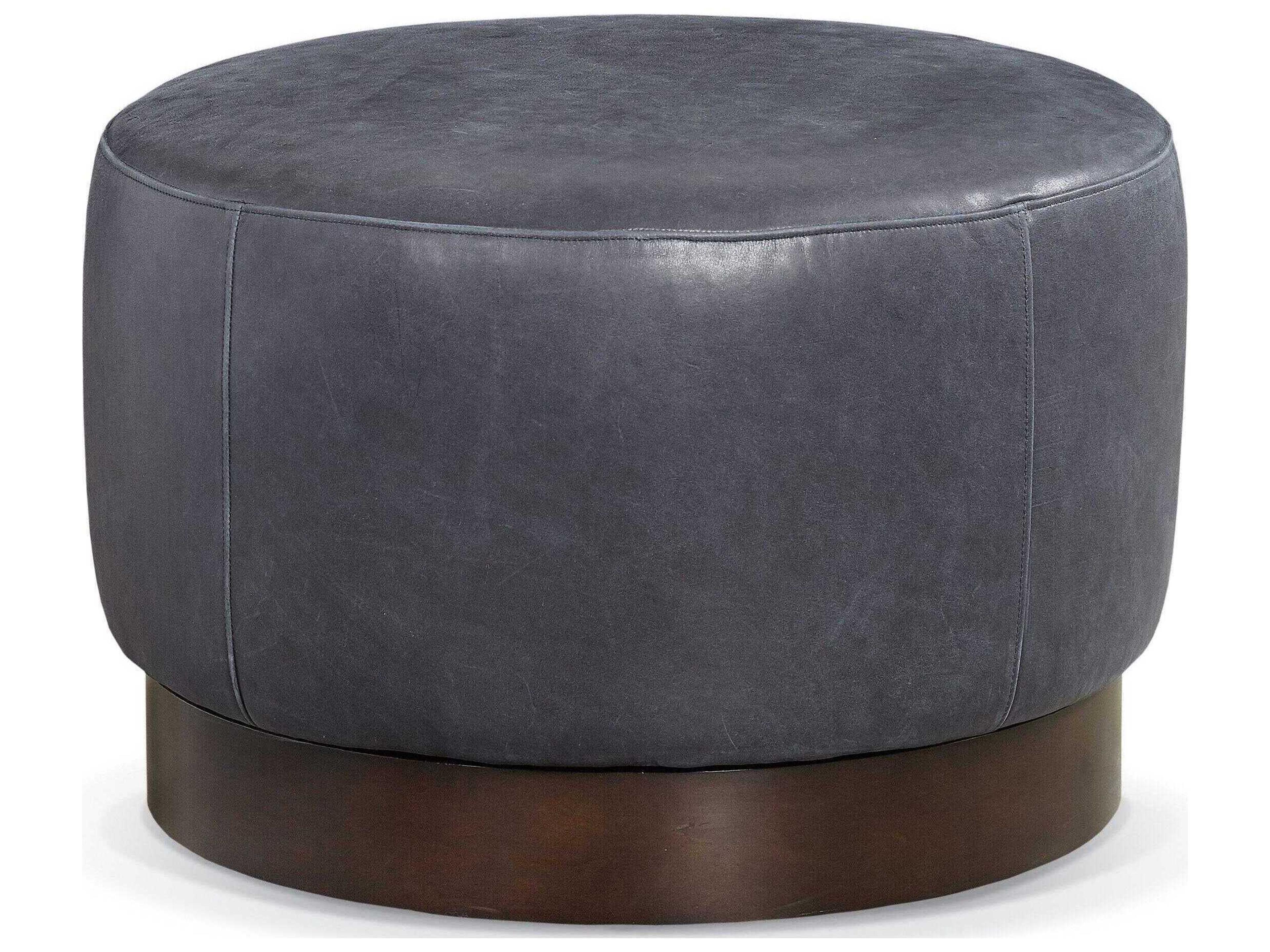 Precedent Rami Leather Swivel Ottoman