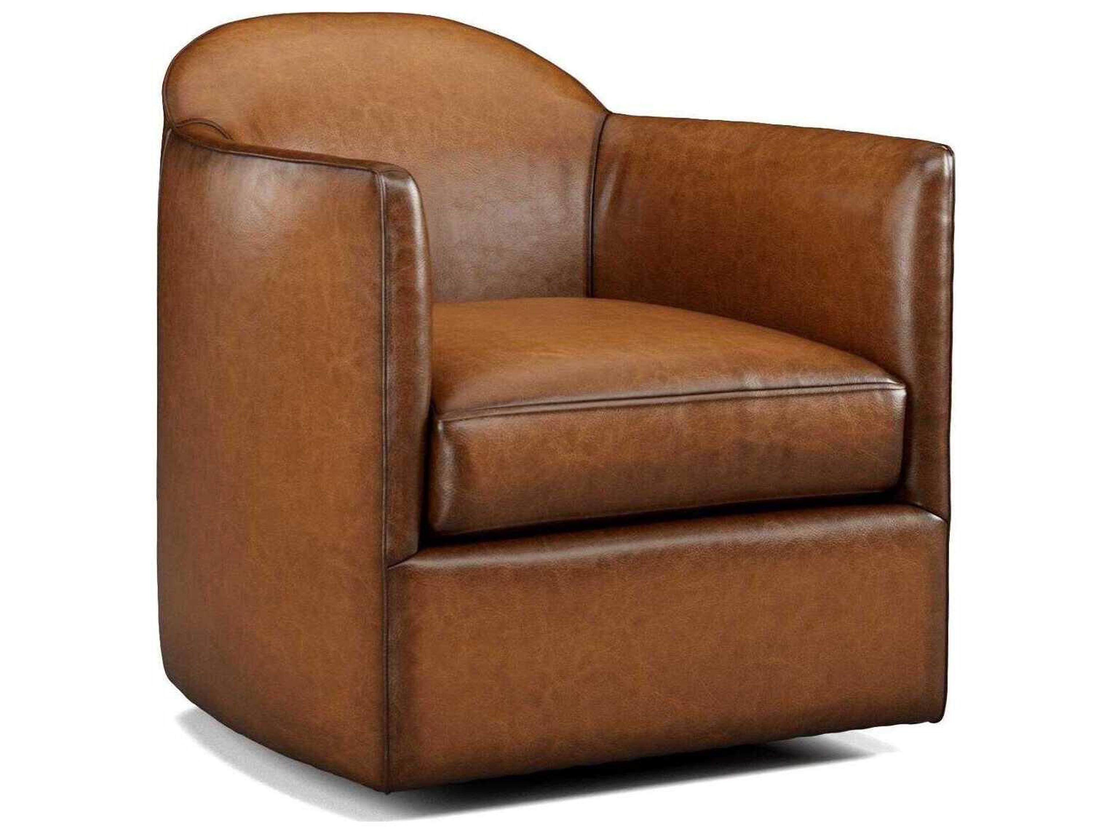 Halsey Swivel Leather Accent Chair