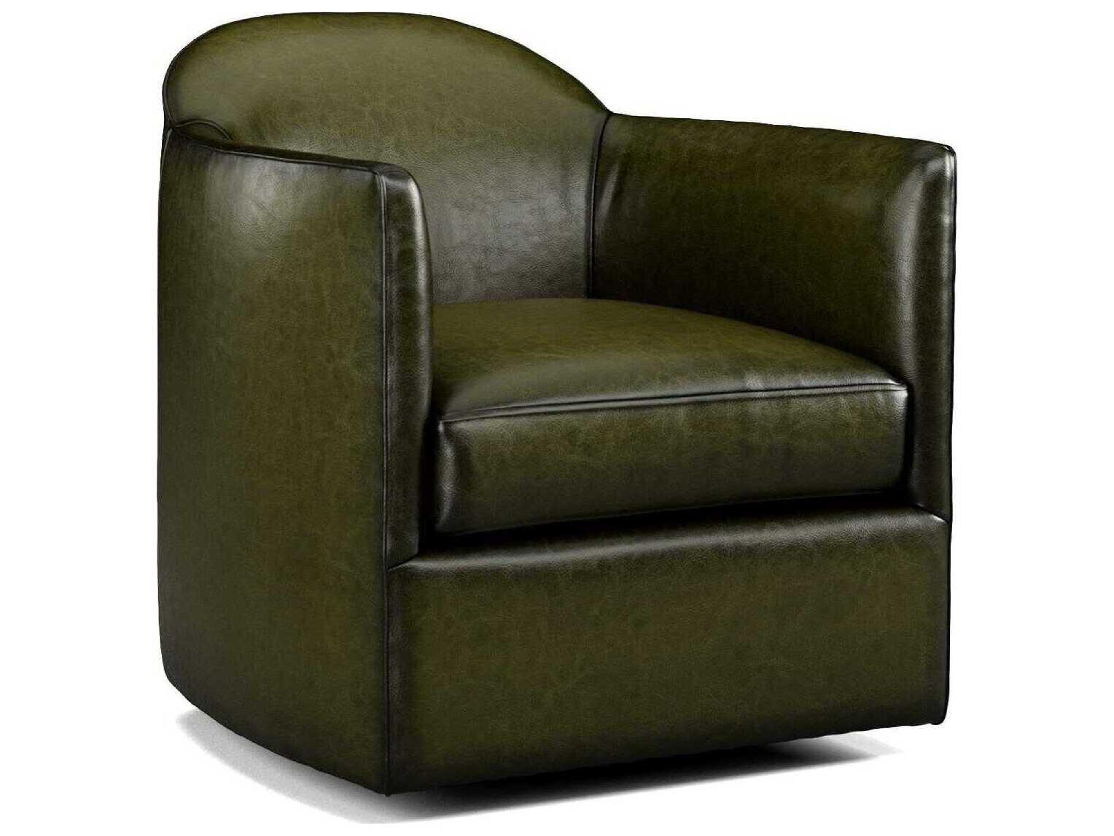 Precedent Halsey Swivel Leather Accent Chair