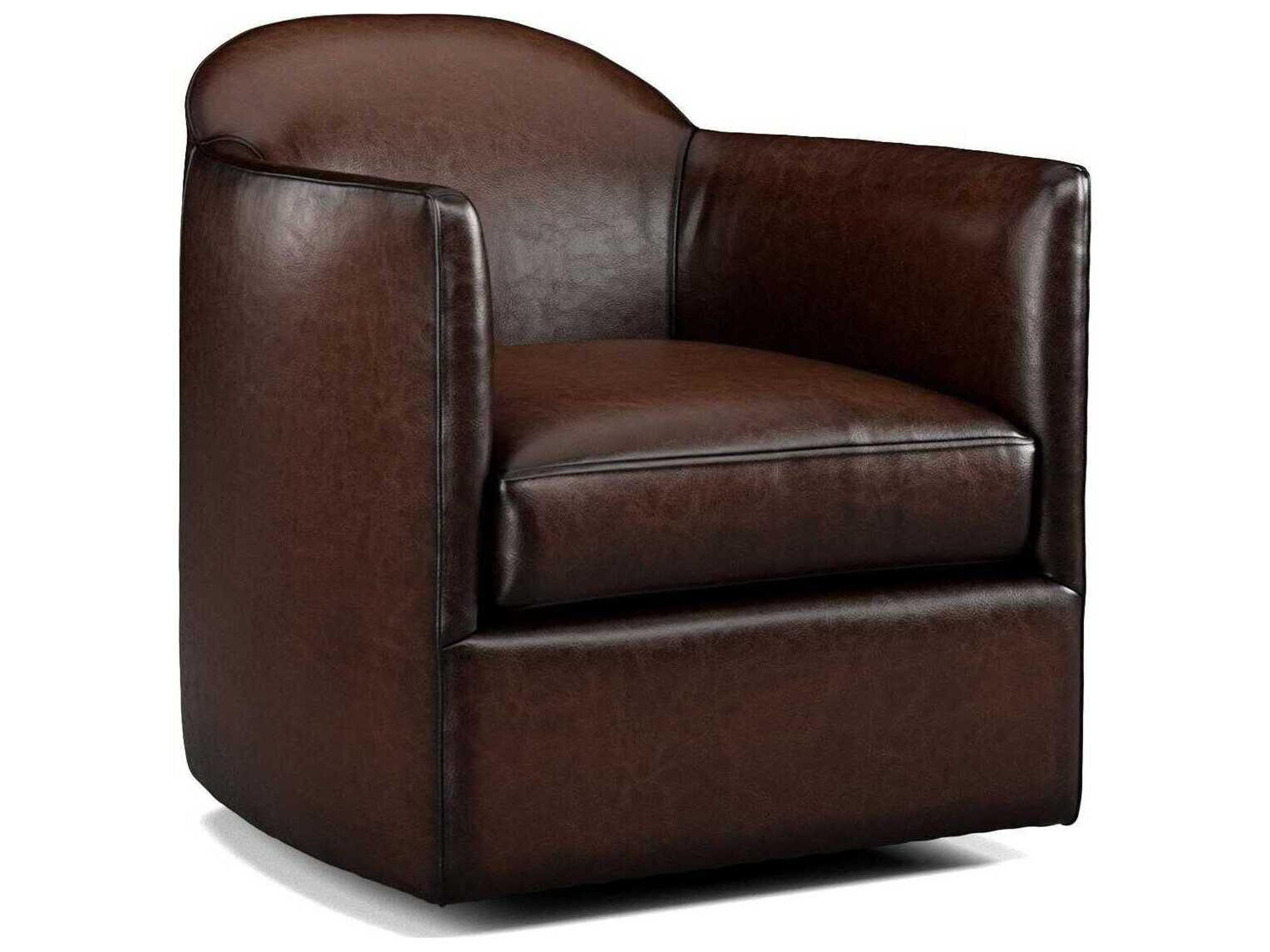 Precedent Halsey Swivel Leather Accent Chair