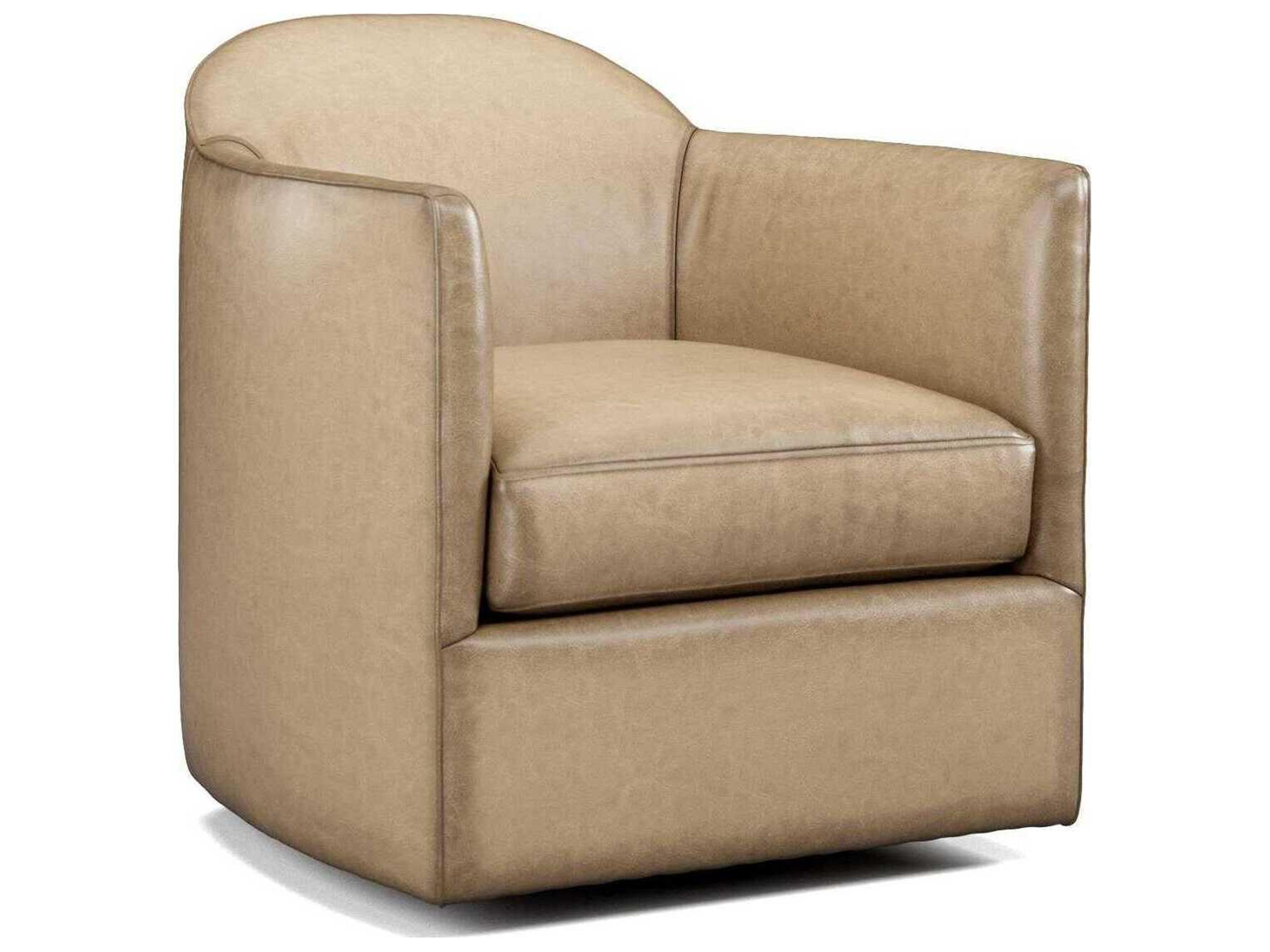 Precedent Halsey Swivel Leather Accent Chair
