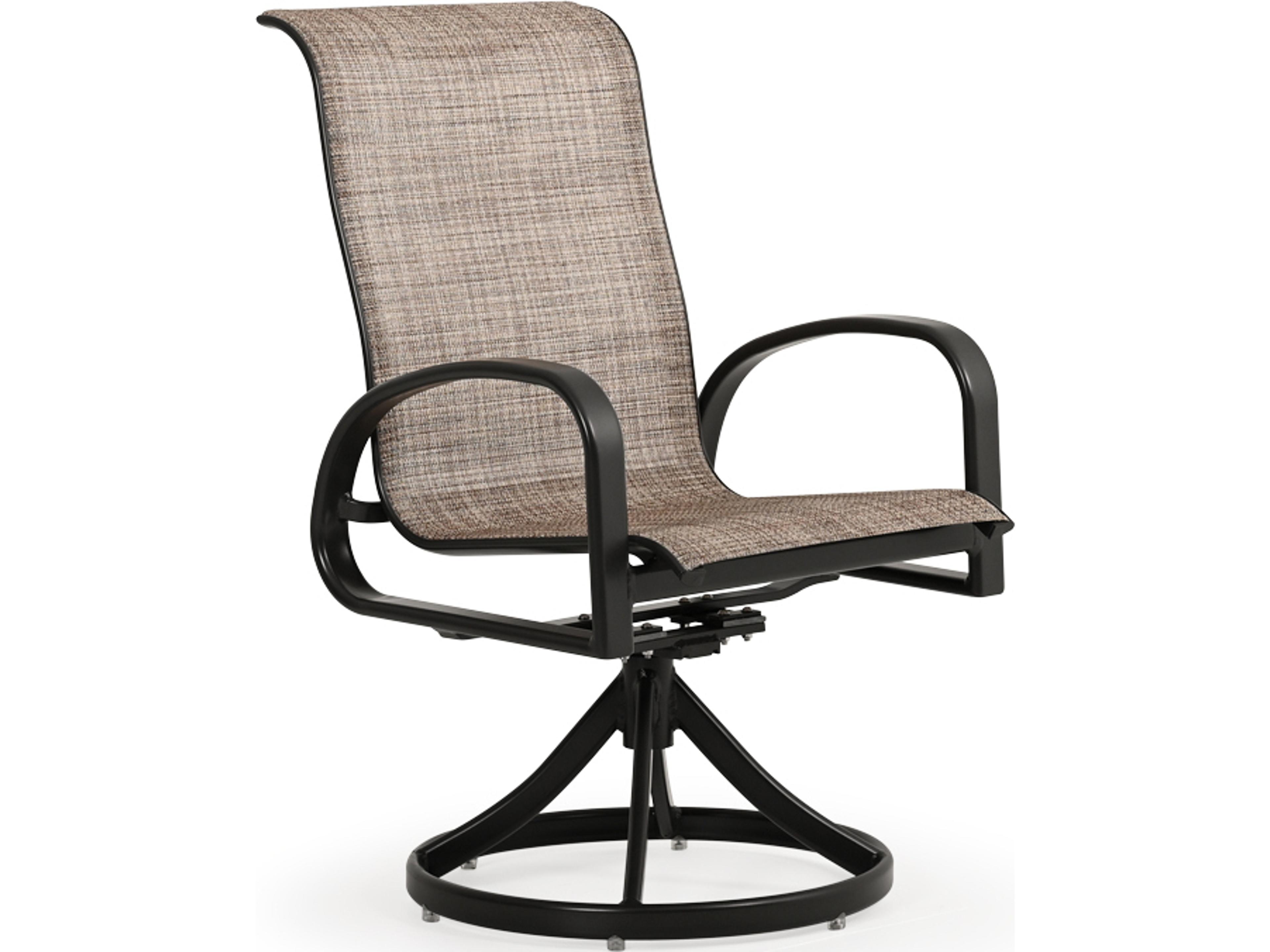 Watermark Living Sandoval Aluminum Sling Swivel Rocker Outdoor Patio Dining Arm Chair