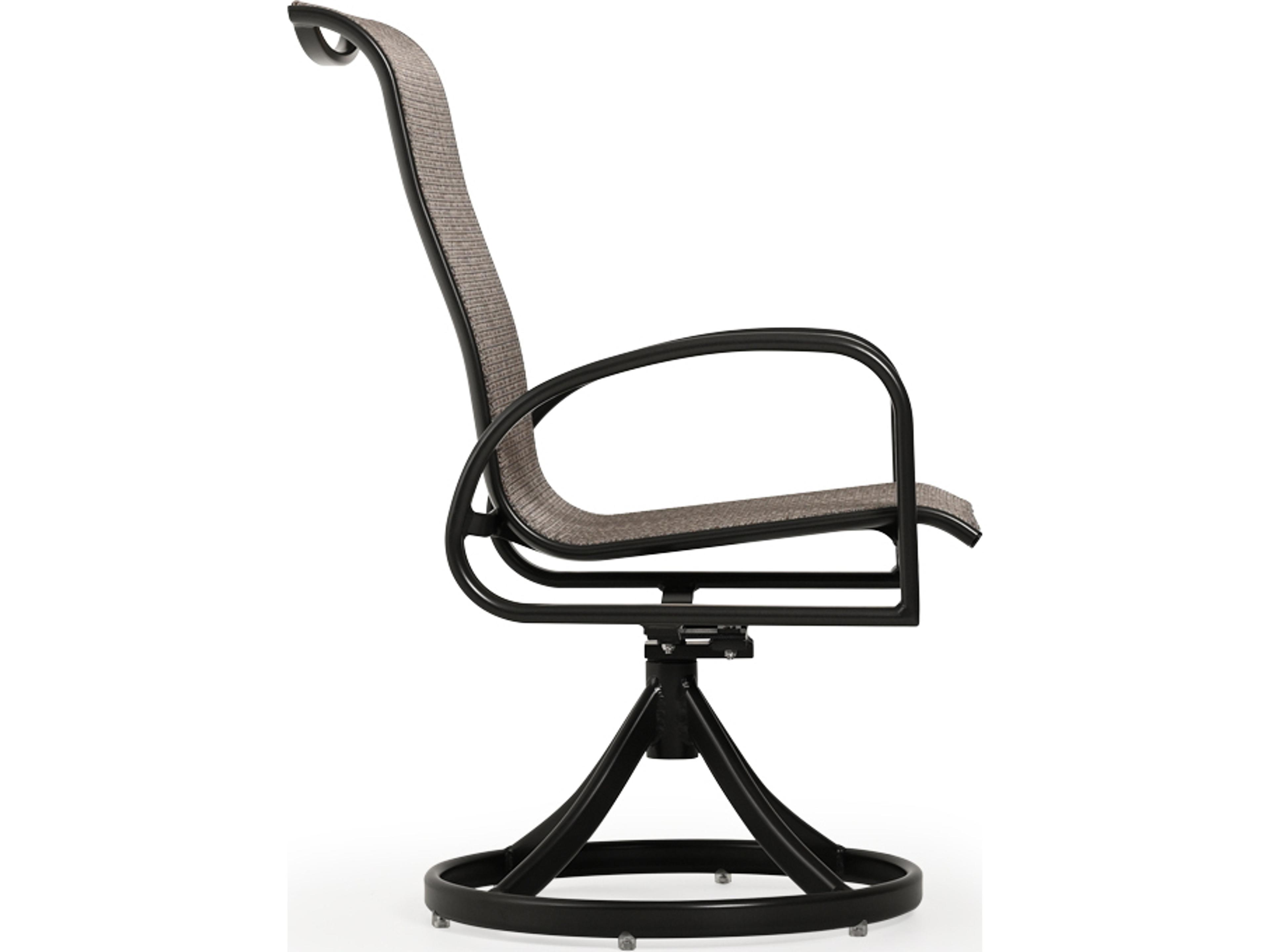 Watermark Living Sandoval Aluminum Sling Swivel Rocker Outdoor Patio Dining Arm Chair