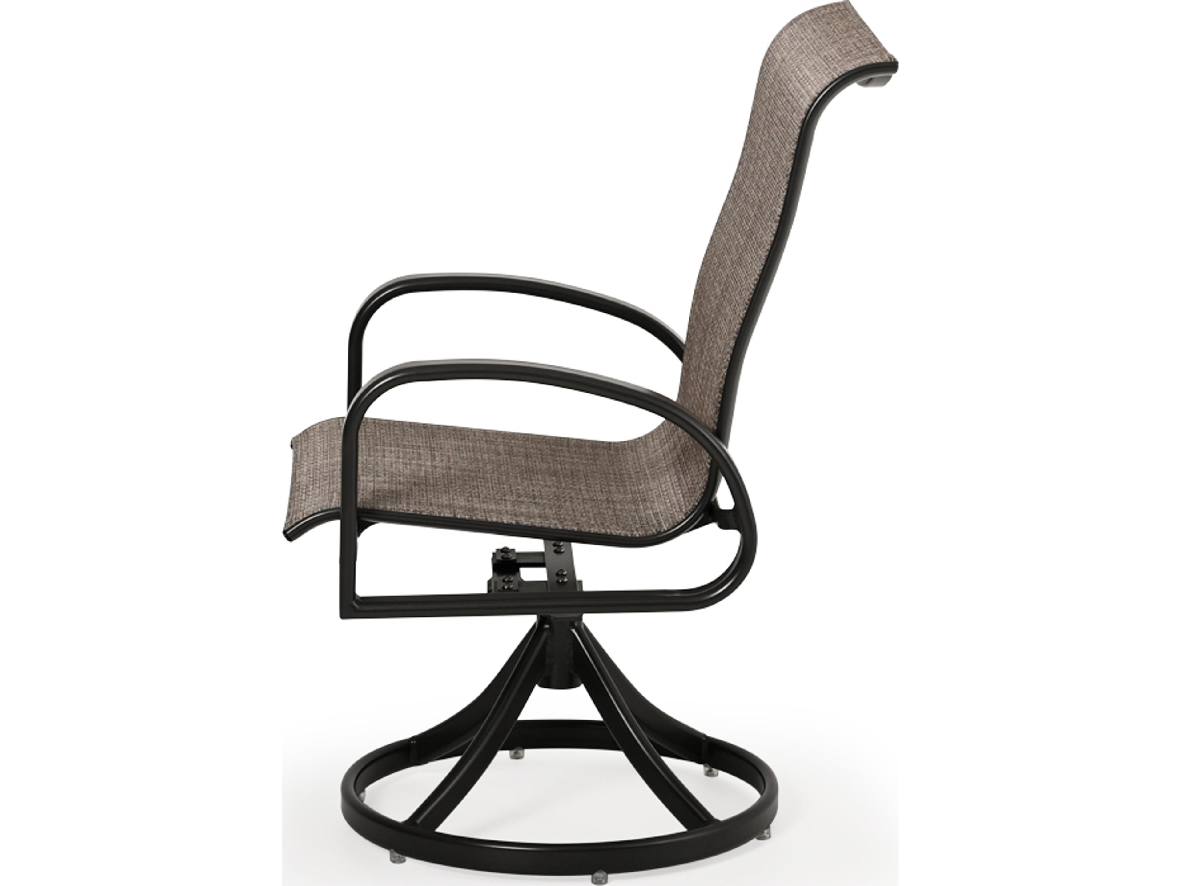 Watermark Living Sandoval Aluminum Sling Swivel Rocker Outdoor Patio Dining Arm Chair