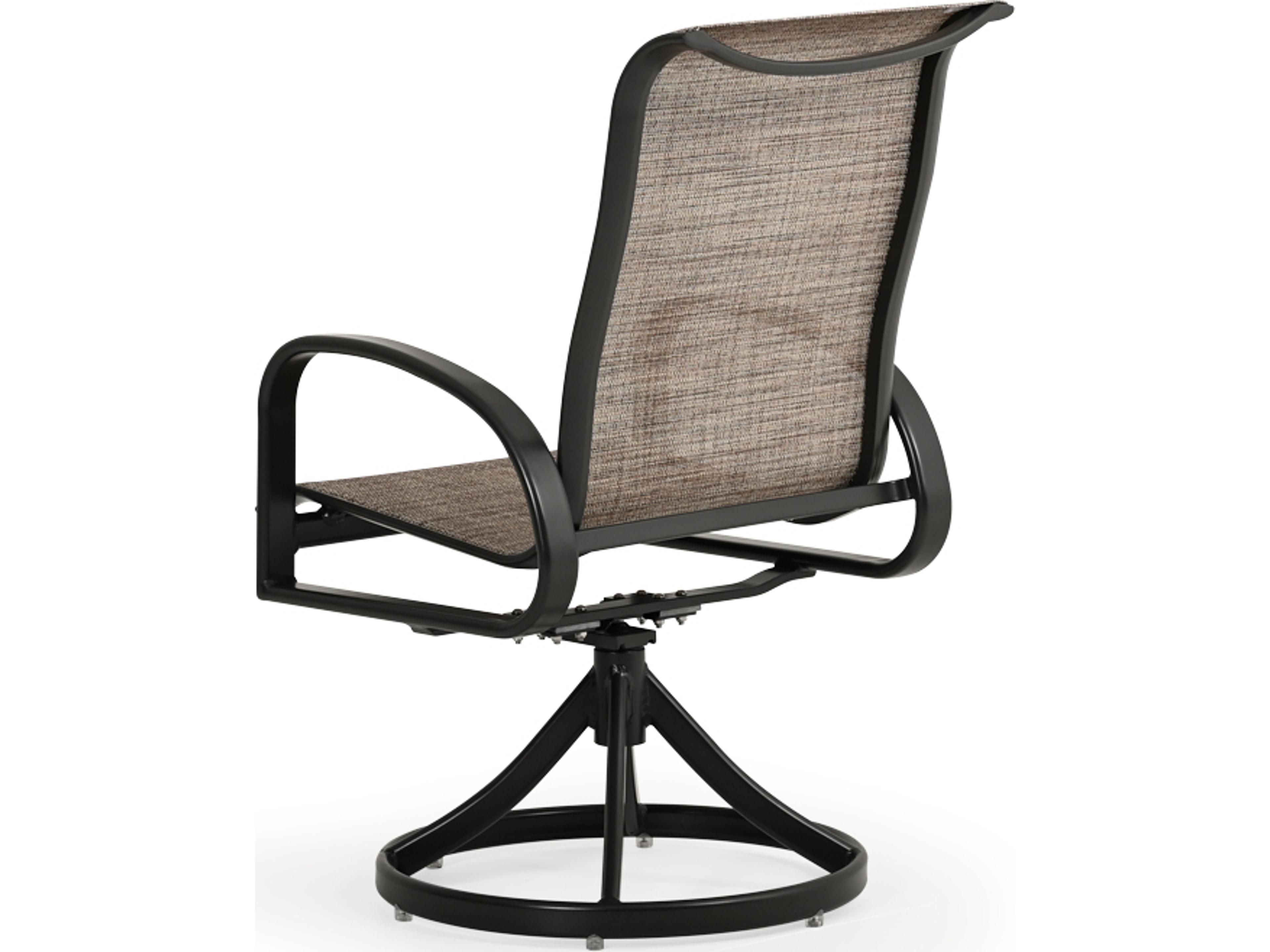 Watermark Living Sandoval Aluminum Sling Swivel Rocker Outdoor Patio Dining Arm Chair