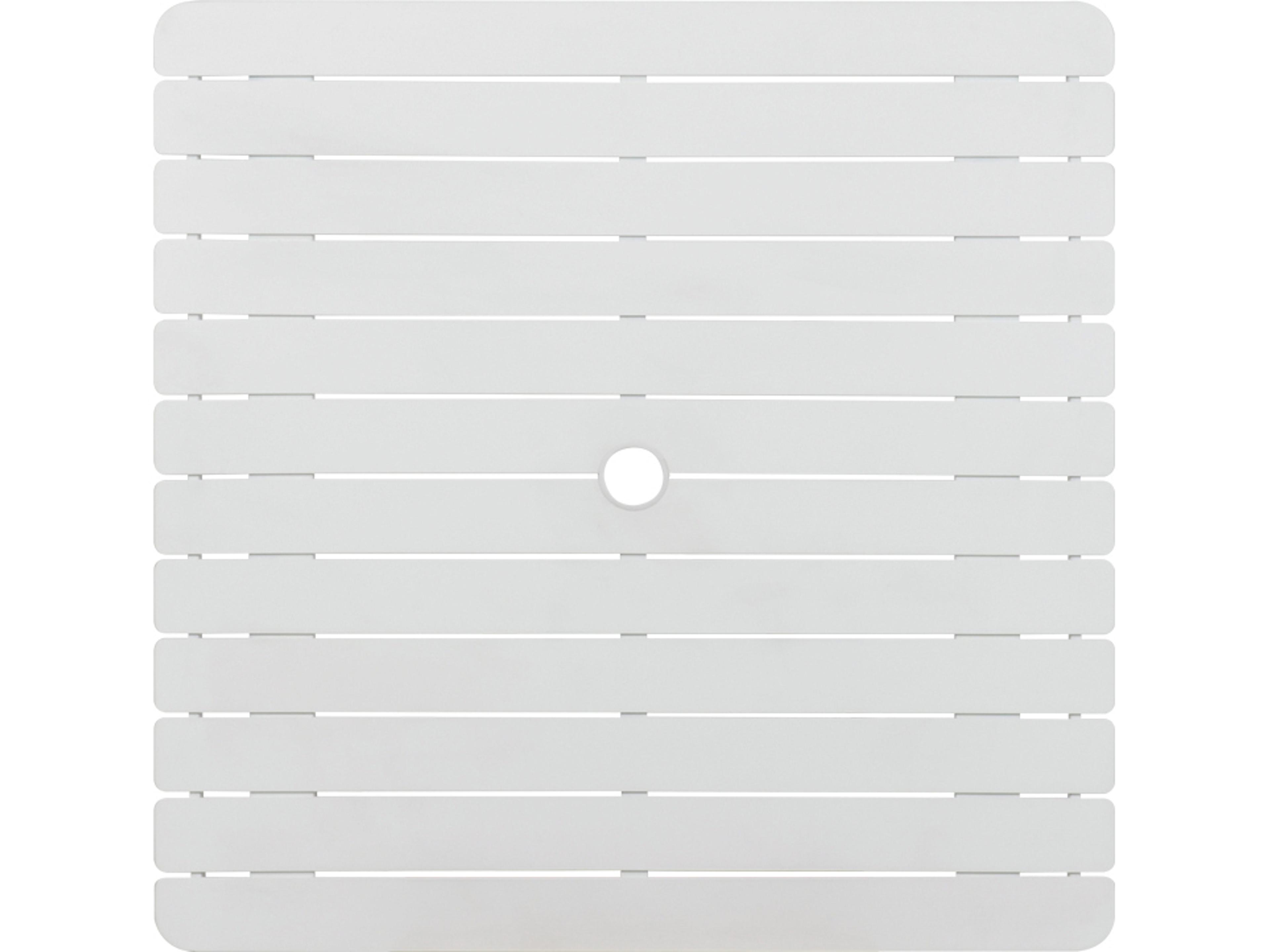 Sandoval Aluminum Square Slat Table Top with Umbrella Hole