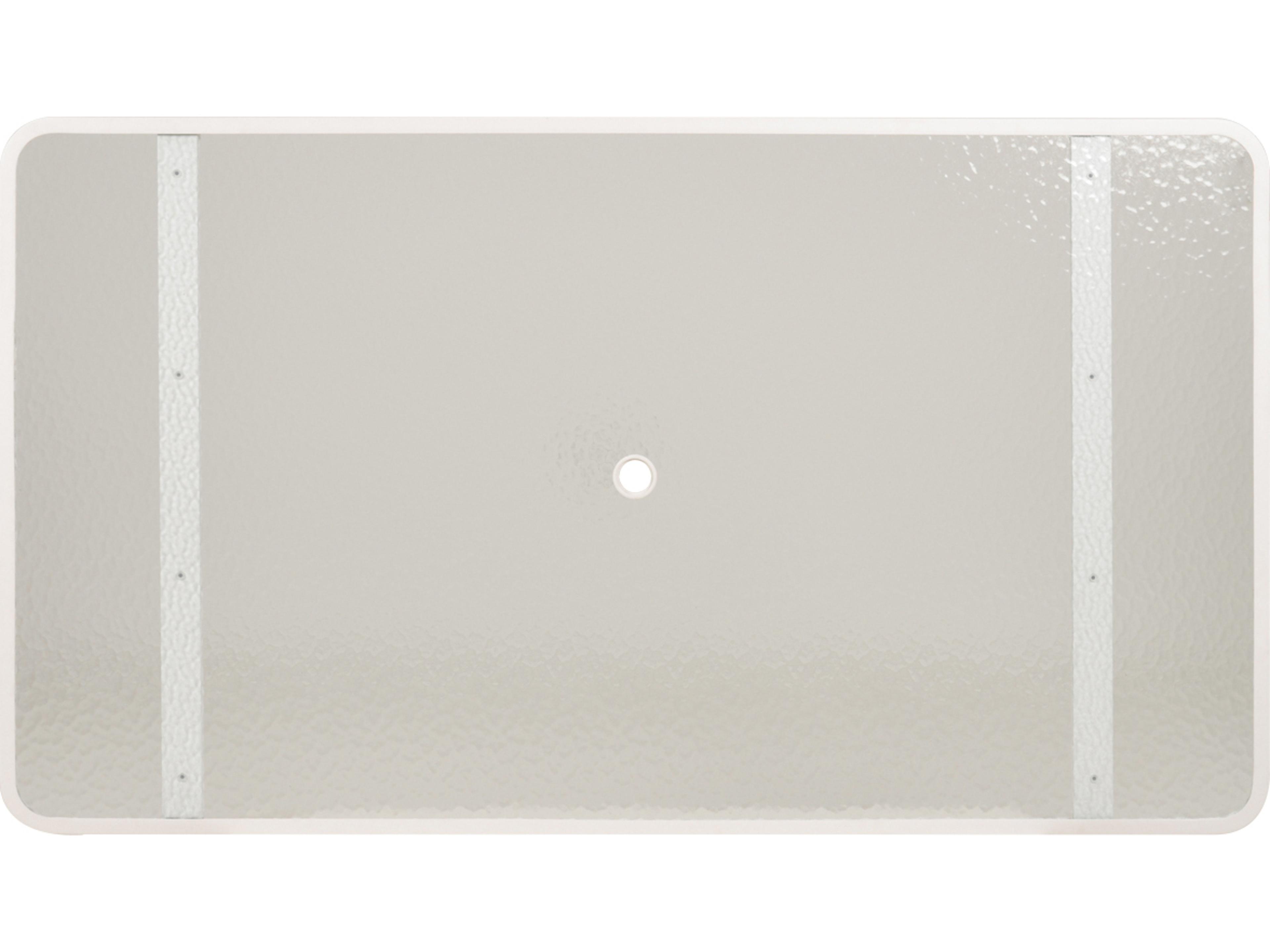 Watermark Living Sandoval Rectangular Glass Table Top with Umbrella Hole