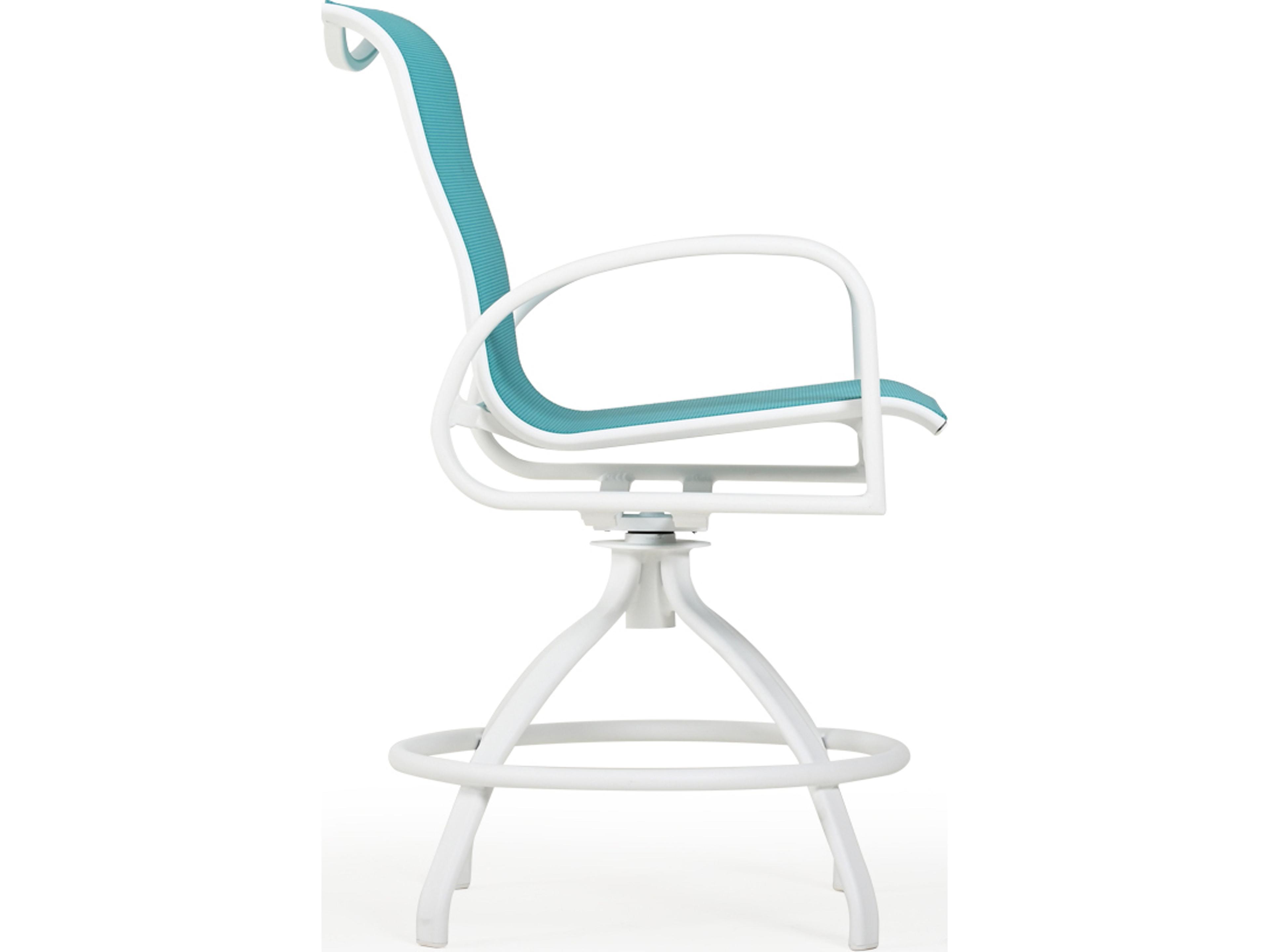 Watermark Living Sandoval Aluminum Sling Swivel Patio Counter Stool