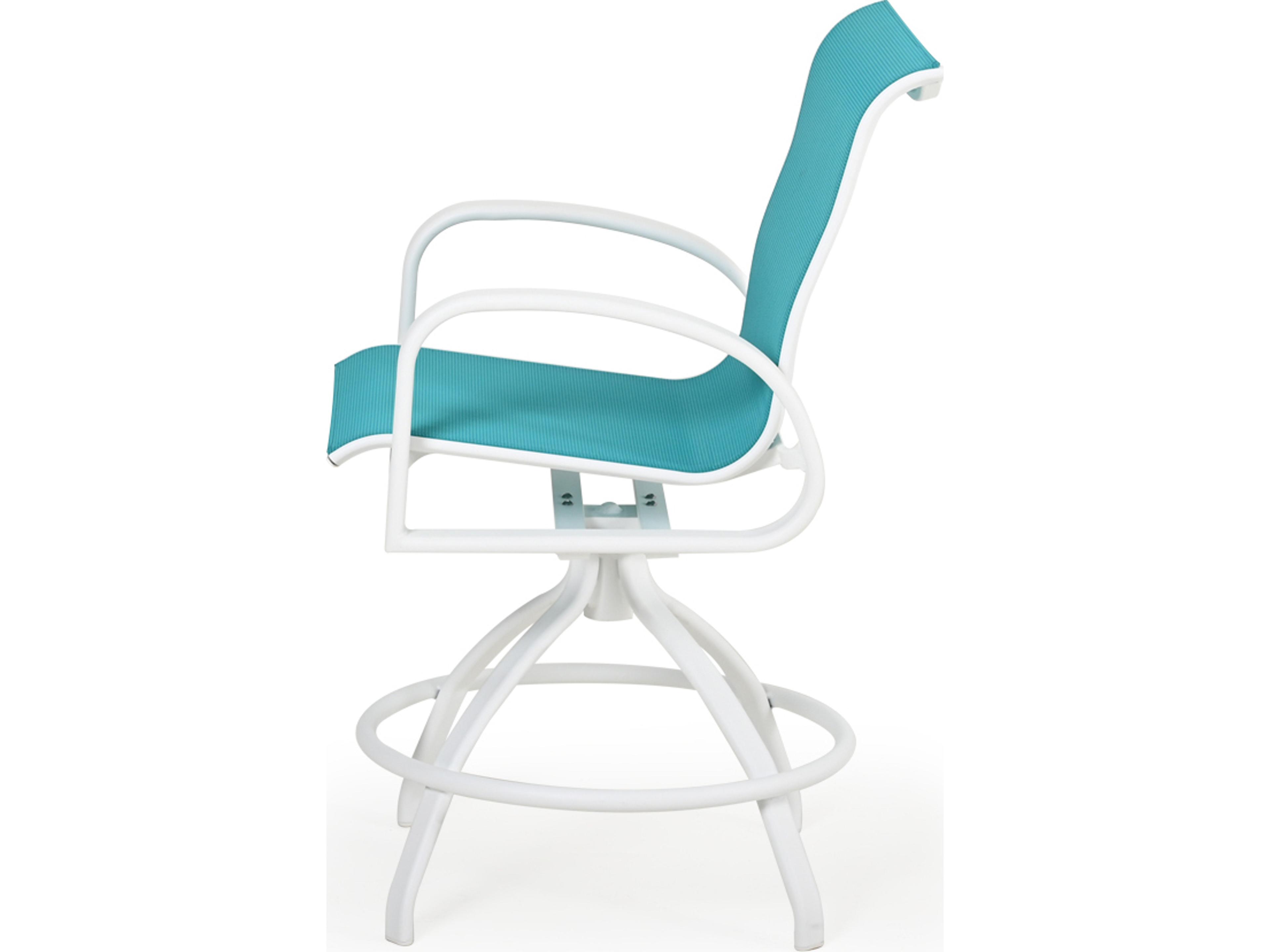 Watermark Living Sandoval Aluminum Sling Swivel Patio Counter Stool