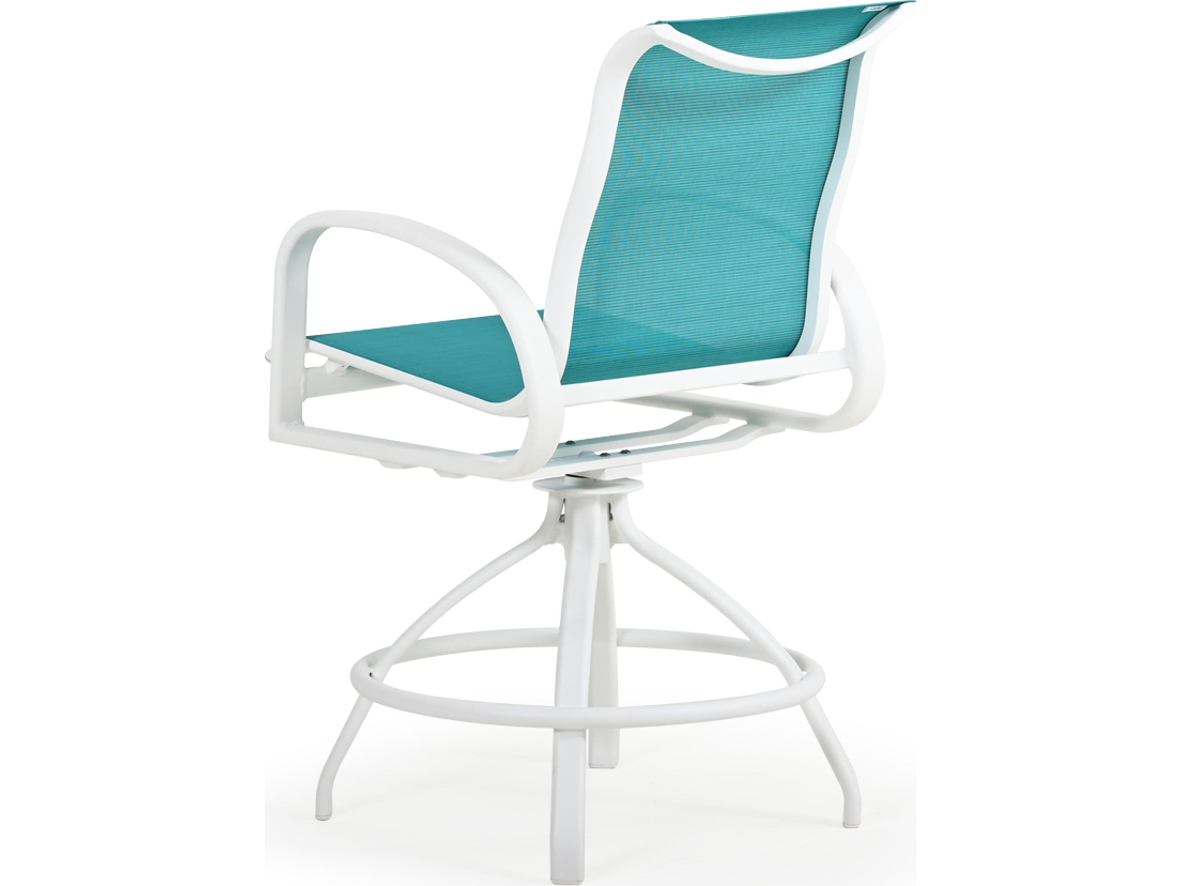 Watermark Living Sandoval Aluminum Sling Swivel Patio Counter Stool