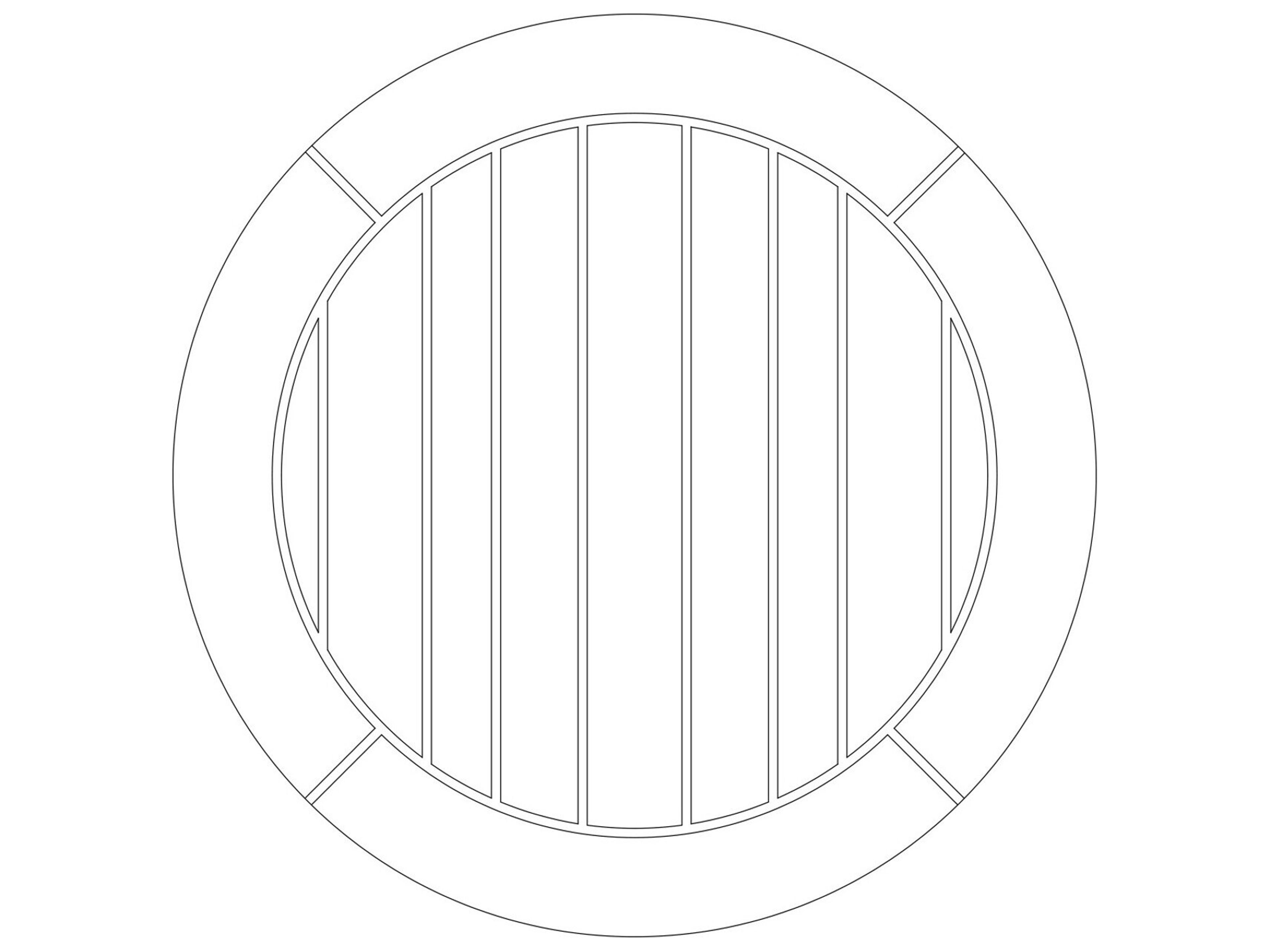 Watermark Living Sandoval Faux Wood Round Table Top